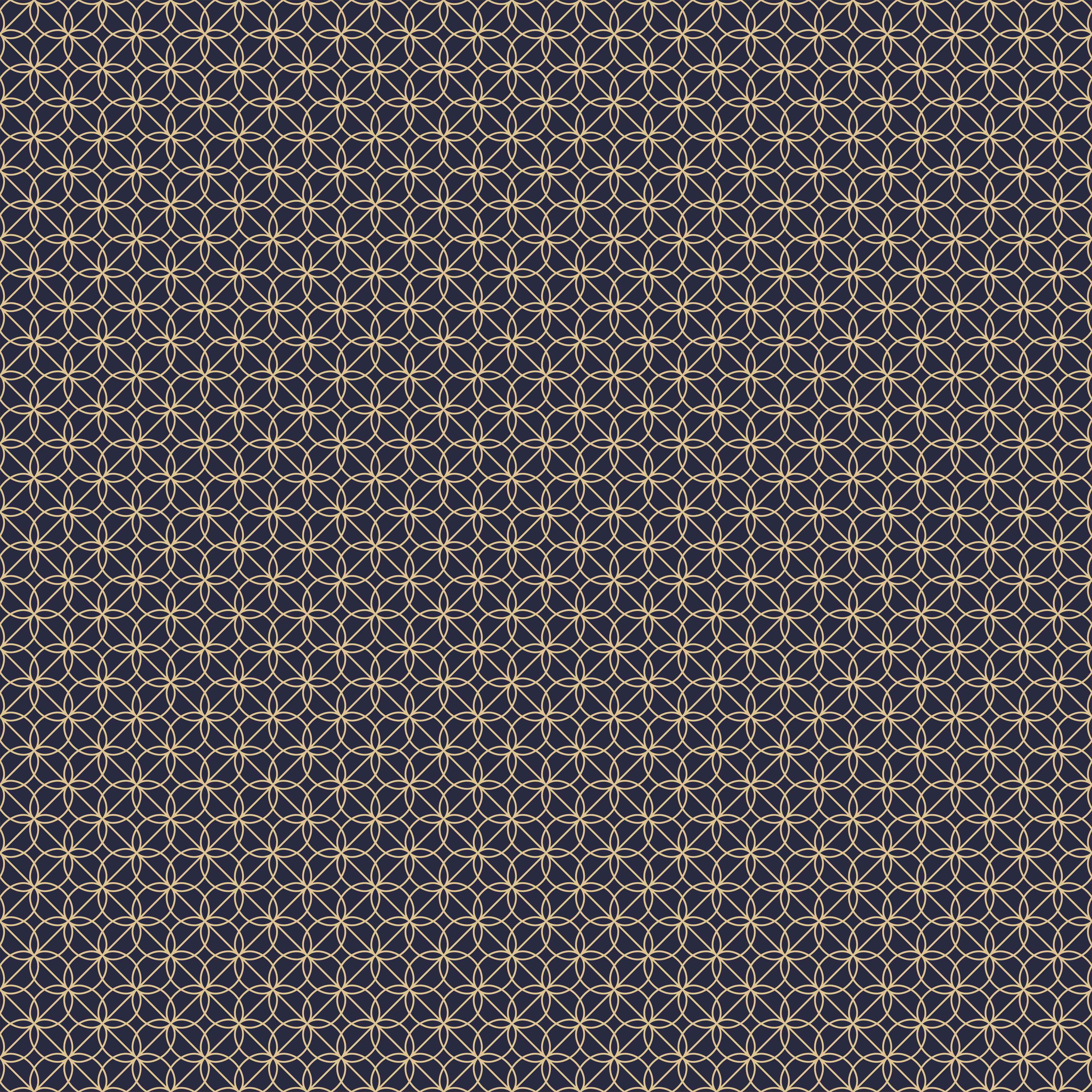 Wandverkleidung Wohnzimmer-Elegantes geometrisches Muster in Dunkelblau und Gold