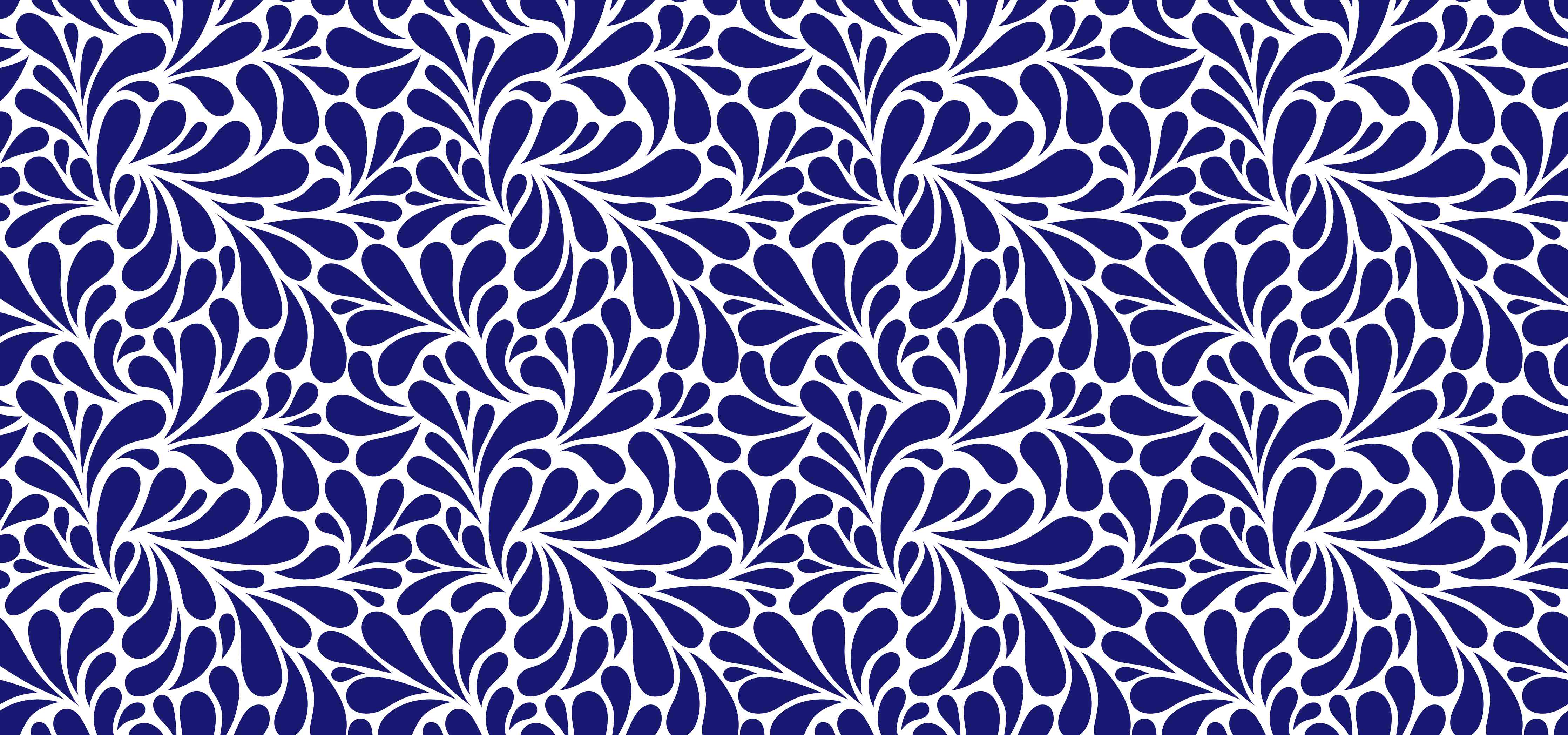 Wandverkleidung Wohnzimmer-Elegantes, blauschwarzes Ornamentmuster