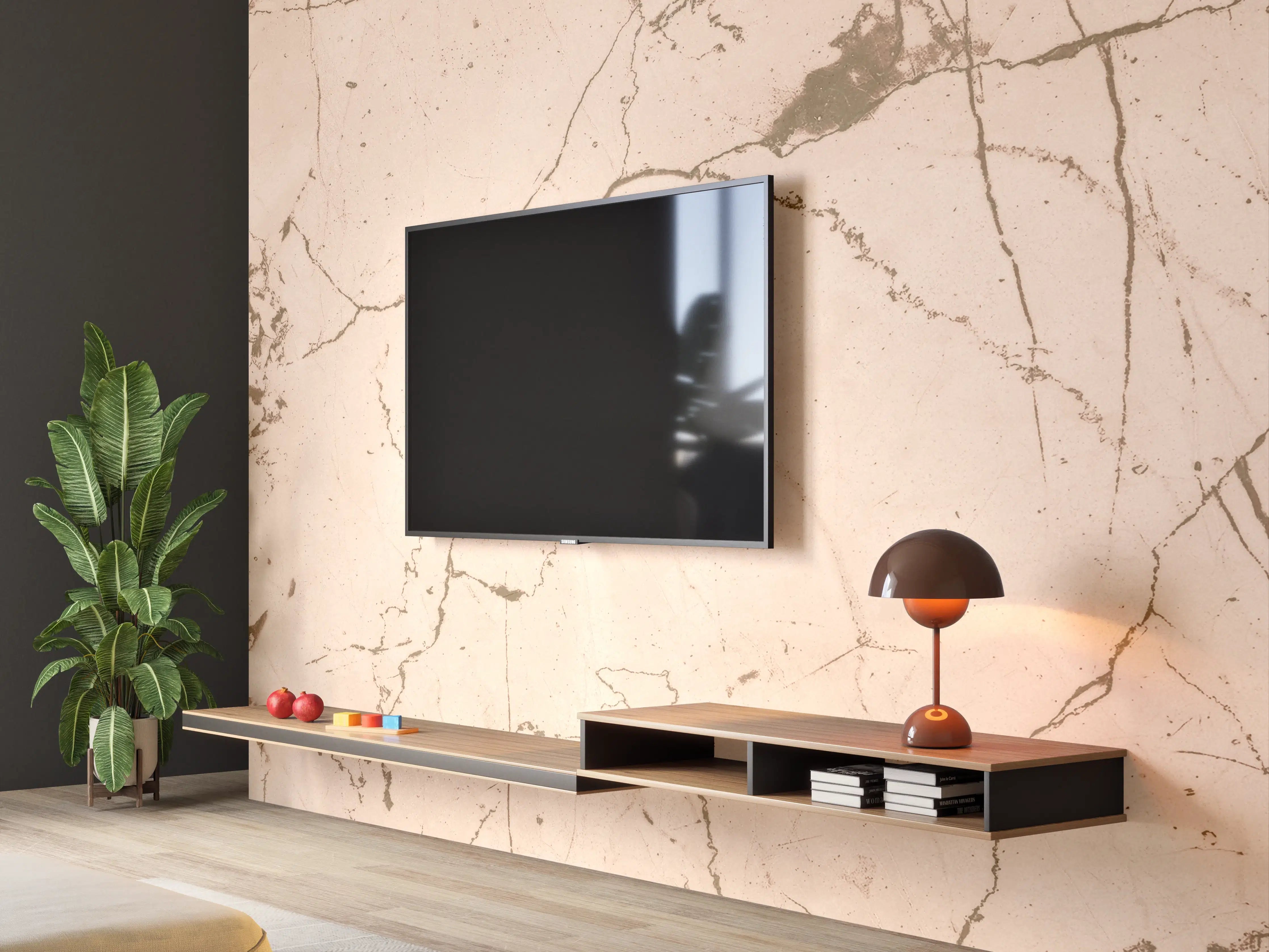 Wandverkleidung Wohnzimmer - Elfenbeinfarbener OnyxmarmoR