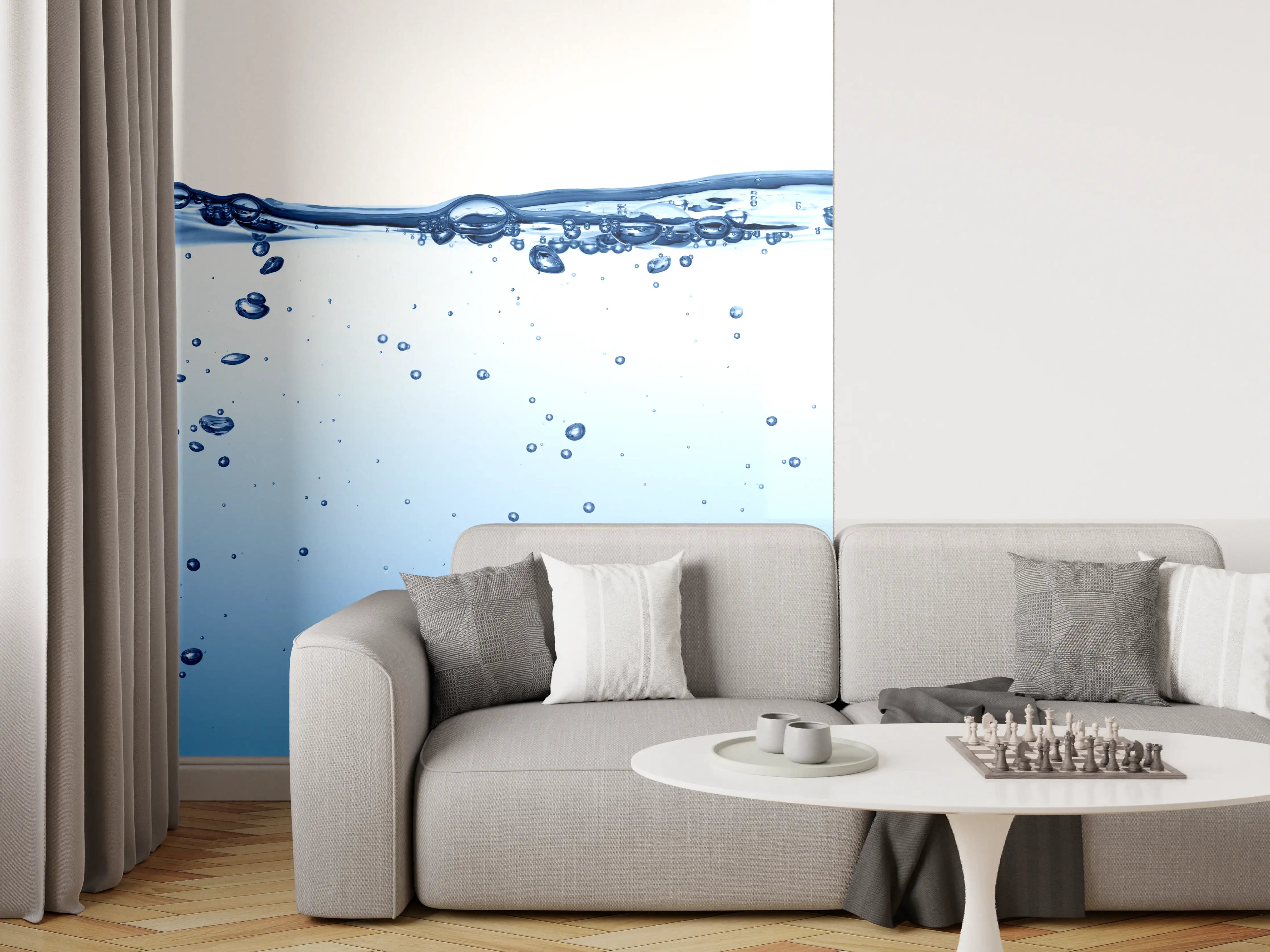 Wandverkleidung Wohnzimmer - Energie des Wassers