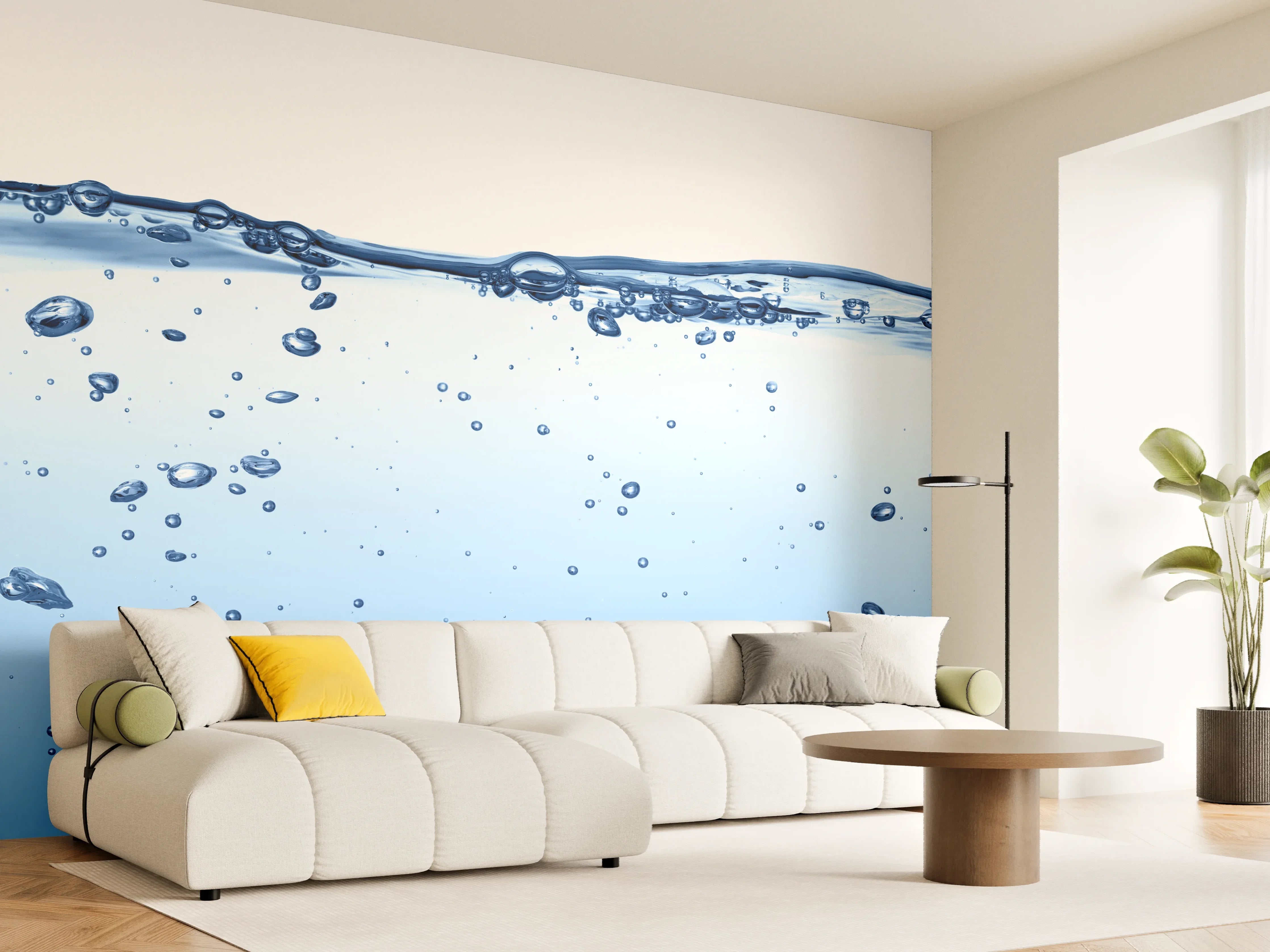 Wandverkleidung Wohnzimmer - Energie des Wassers