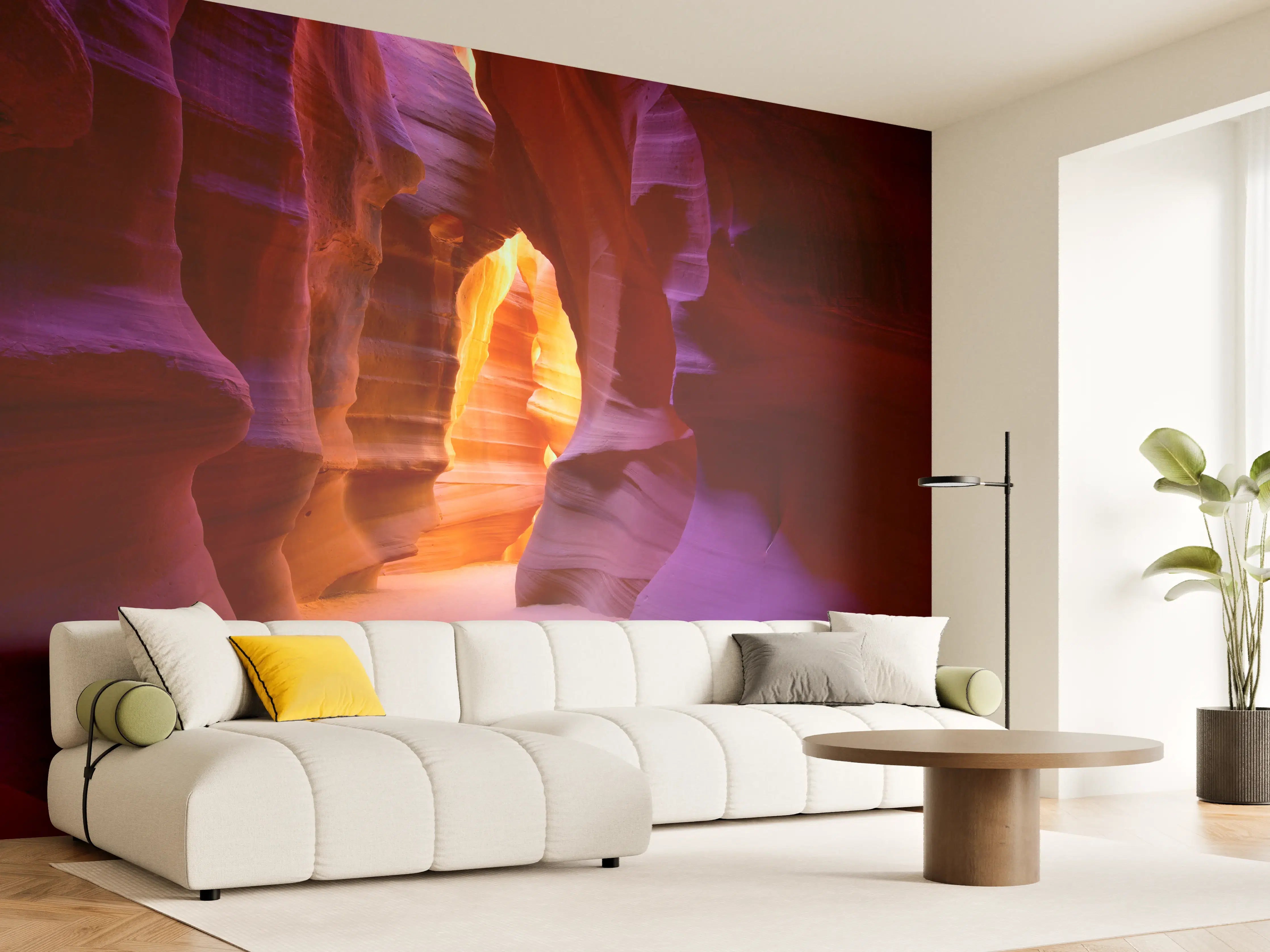 Wandverkleidung Wohnzimmer - Farbenfrohe Slot Canyon Landschaft