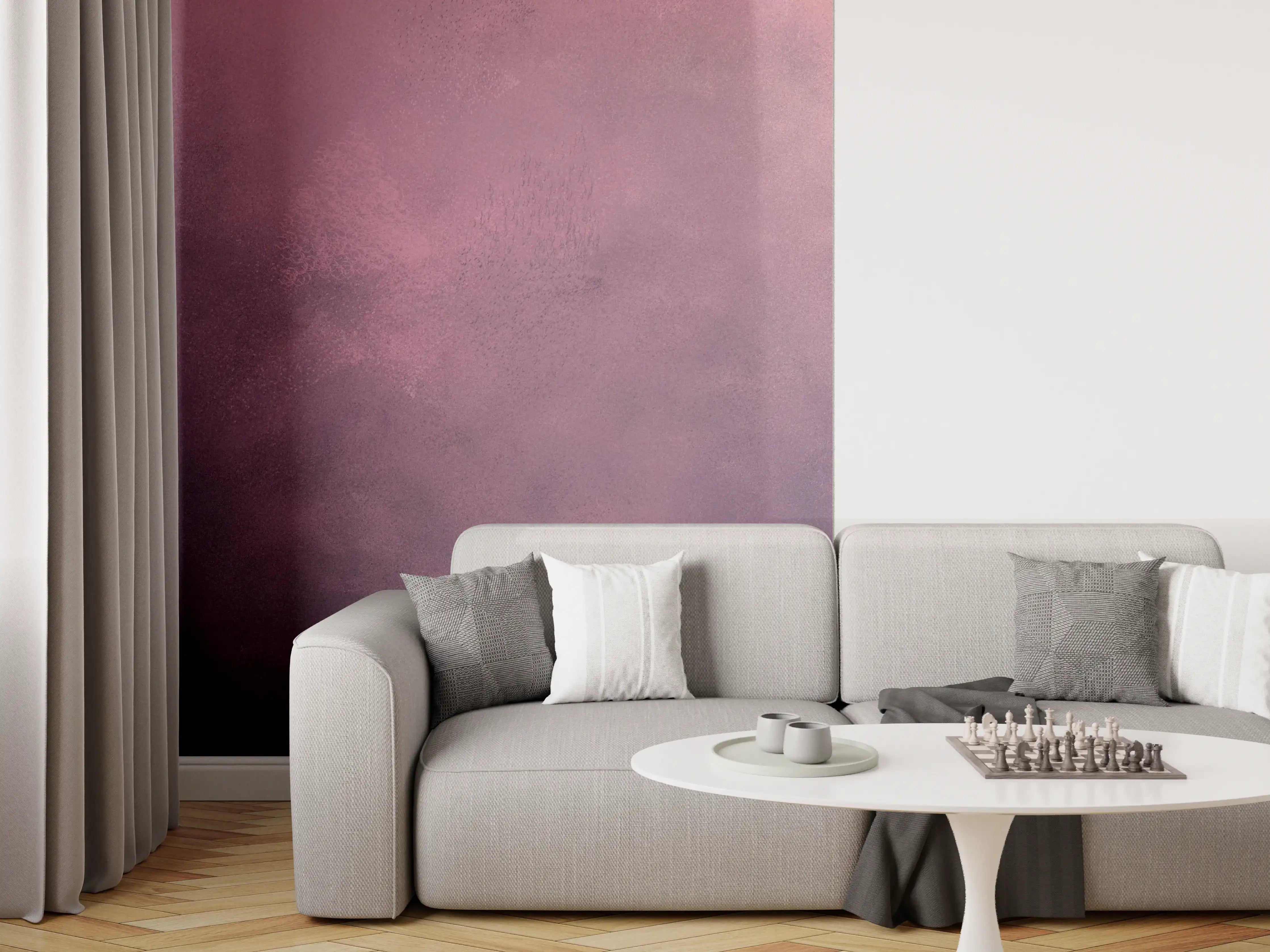 Wandverkleidung Wohnzimmer - Farbenfroher Himmel mit Wolken, sanfte Übergänge