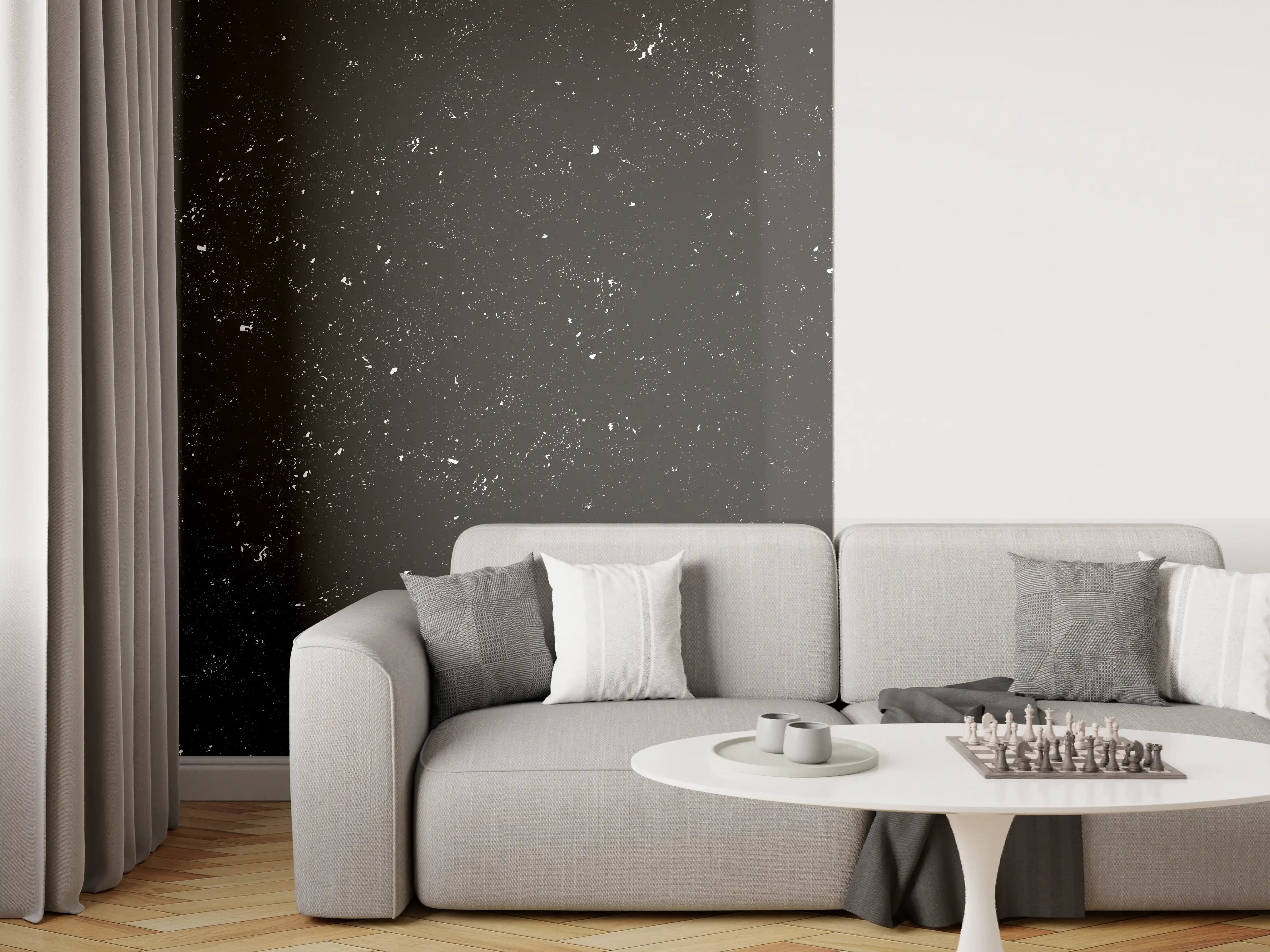 Wandverkleidung Wohnzimmer - Faszinierende Nachtaufnahme