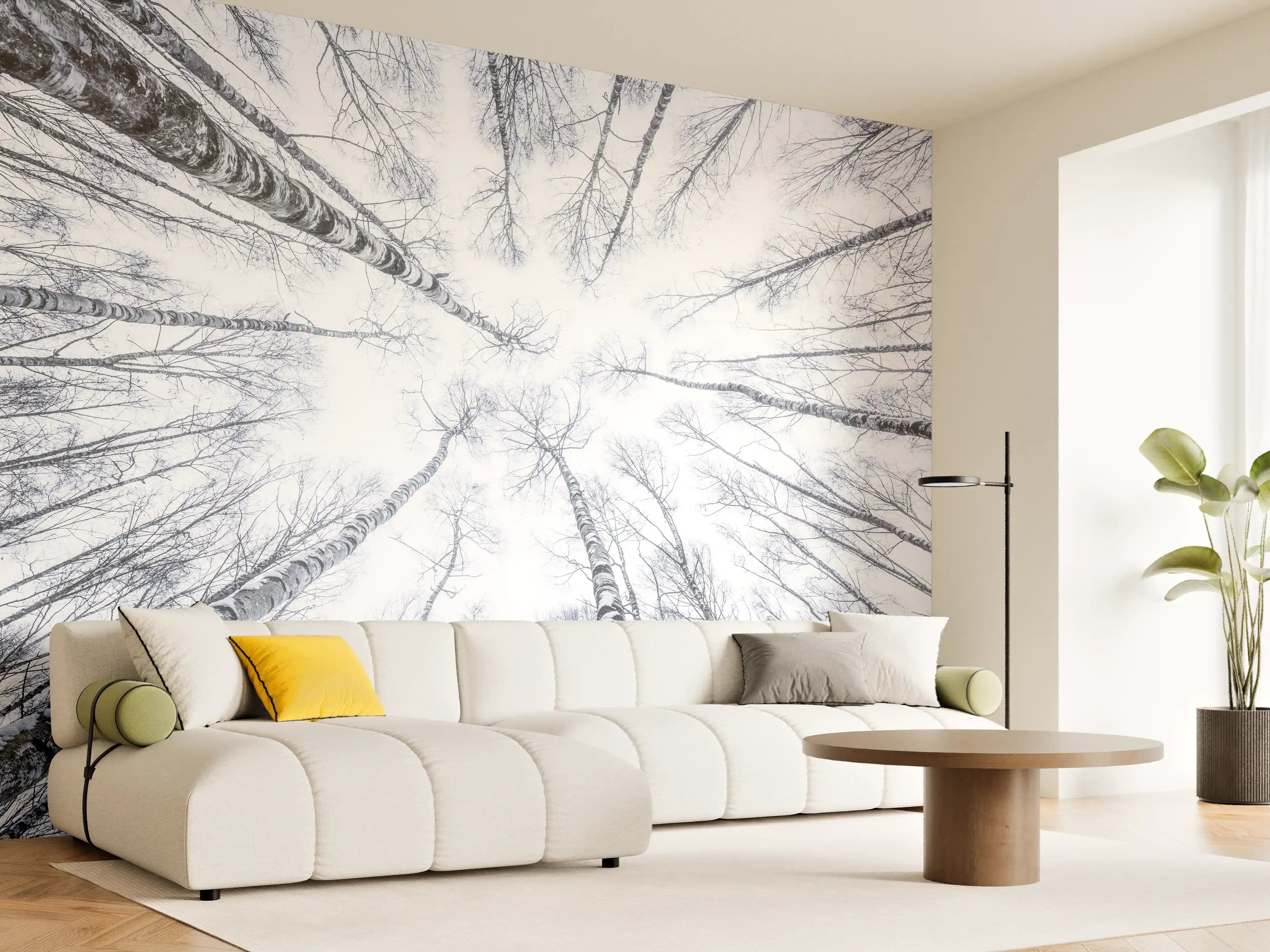 Wandverkleidung Wohnzimmer - Faszinierende Winterlandschaft im Wald