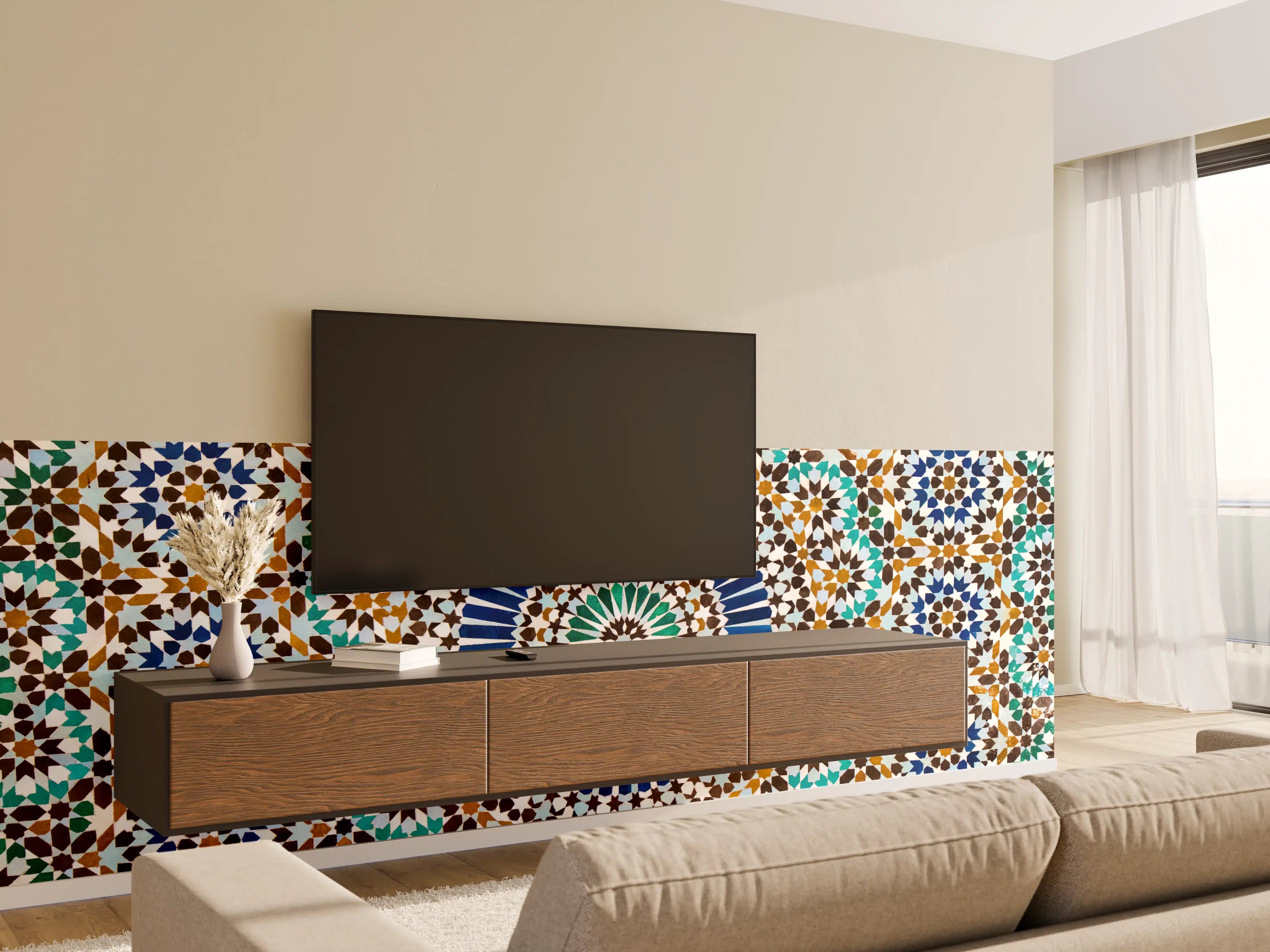 Wandverkleidung Wohnzimmer - Faszinierendes Mosaikdesign