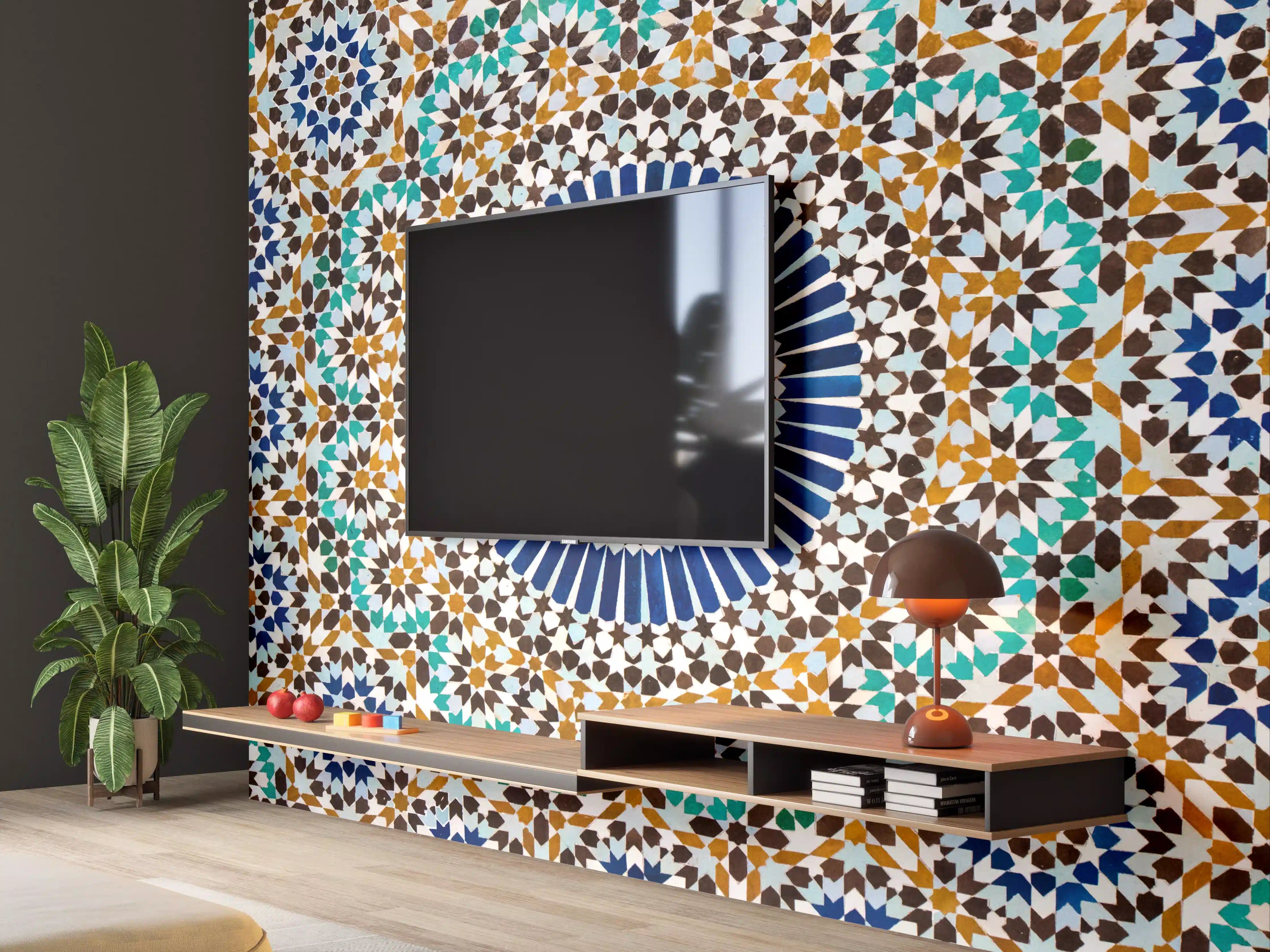 Wandverkleidung Wohnzimmer - Faszinierendes Mosaikdesign
