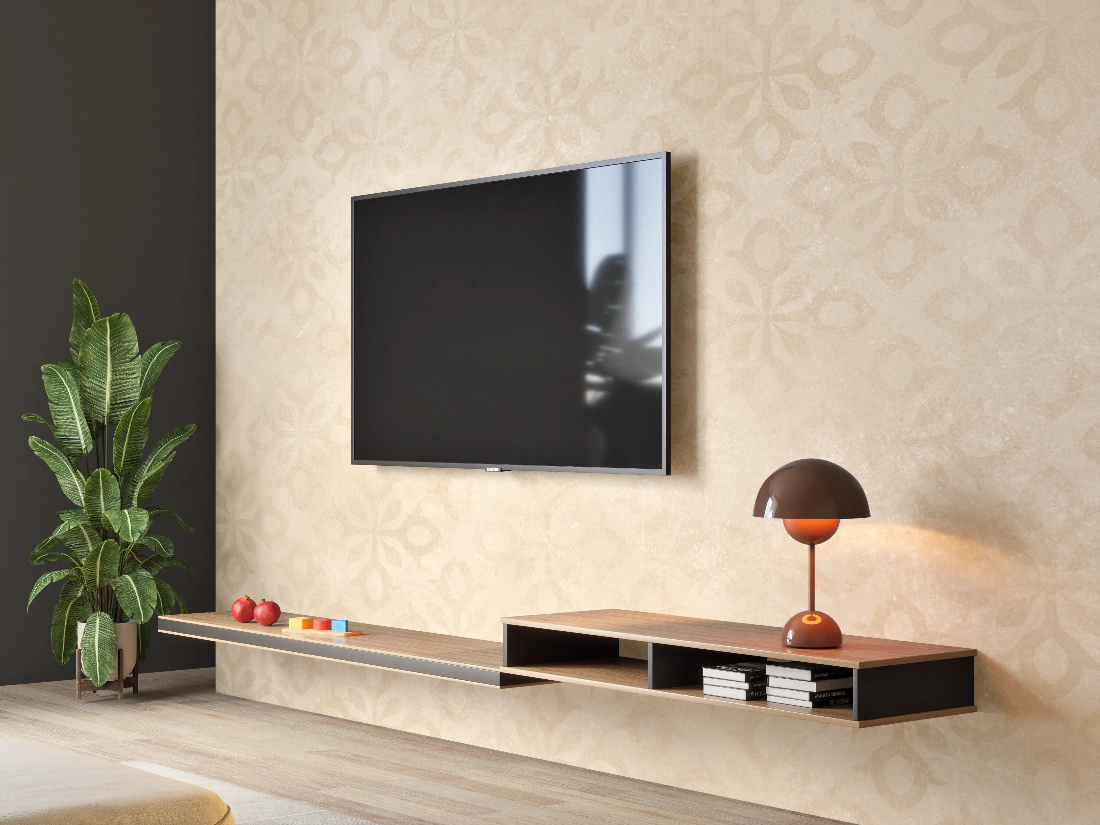 Wandverkleidung Wohnzimmer - Feines Ornament Muster 