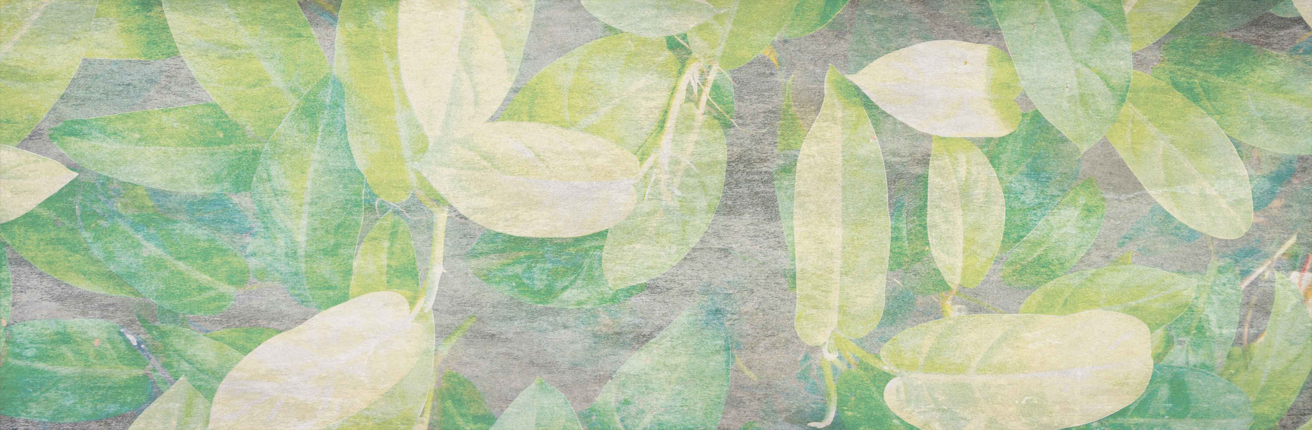 Wandverkleidung Wohnzimmer-Florale Wand - Gräulich