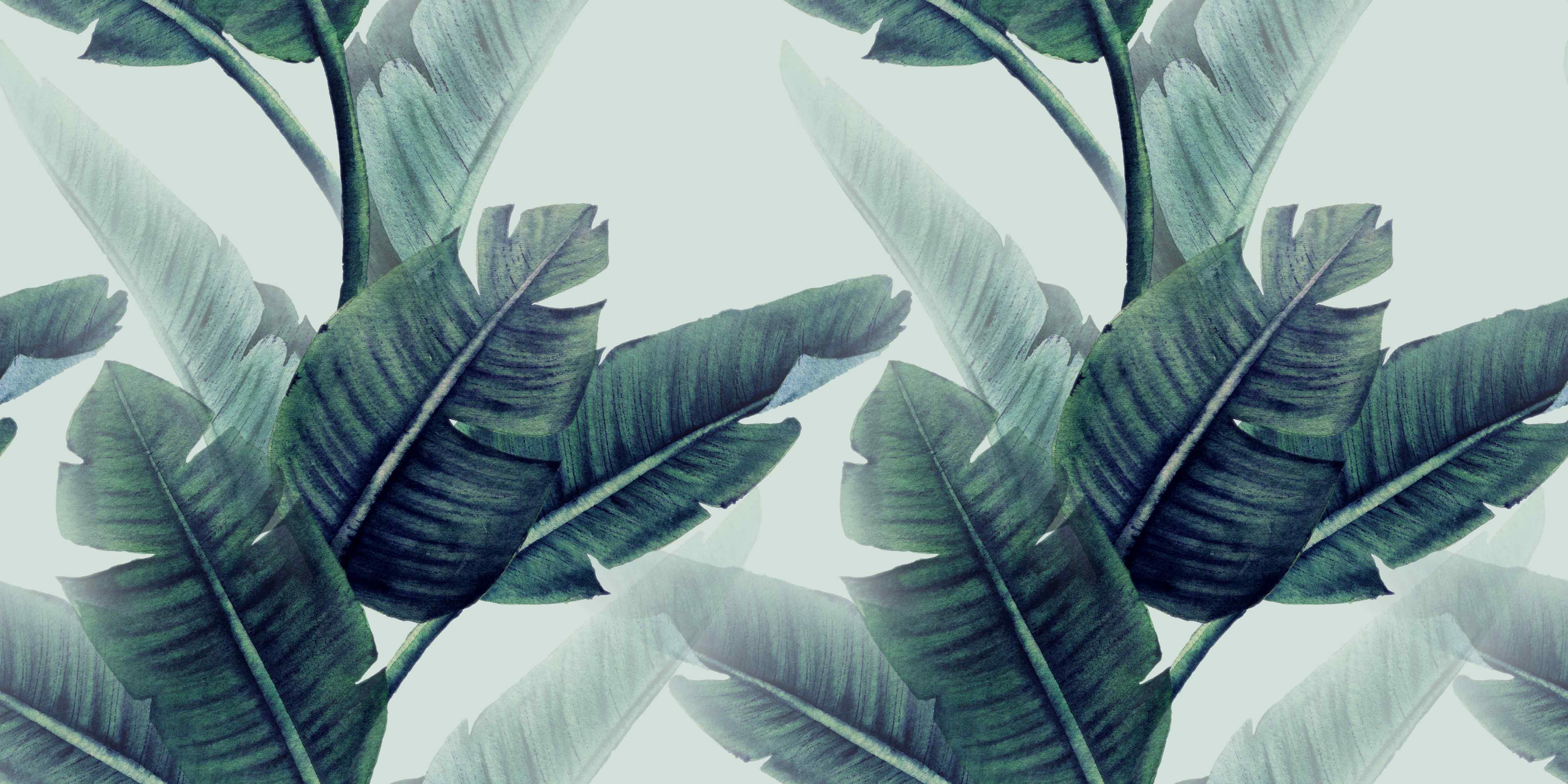 Wandverkleidung Wohnzimmer-Florales Muster mit Blättern