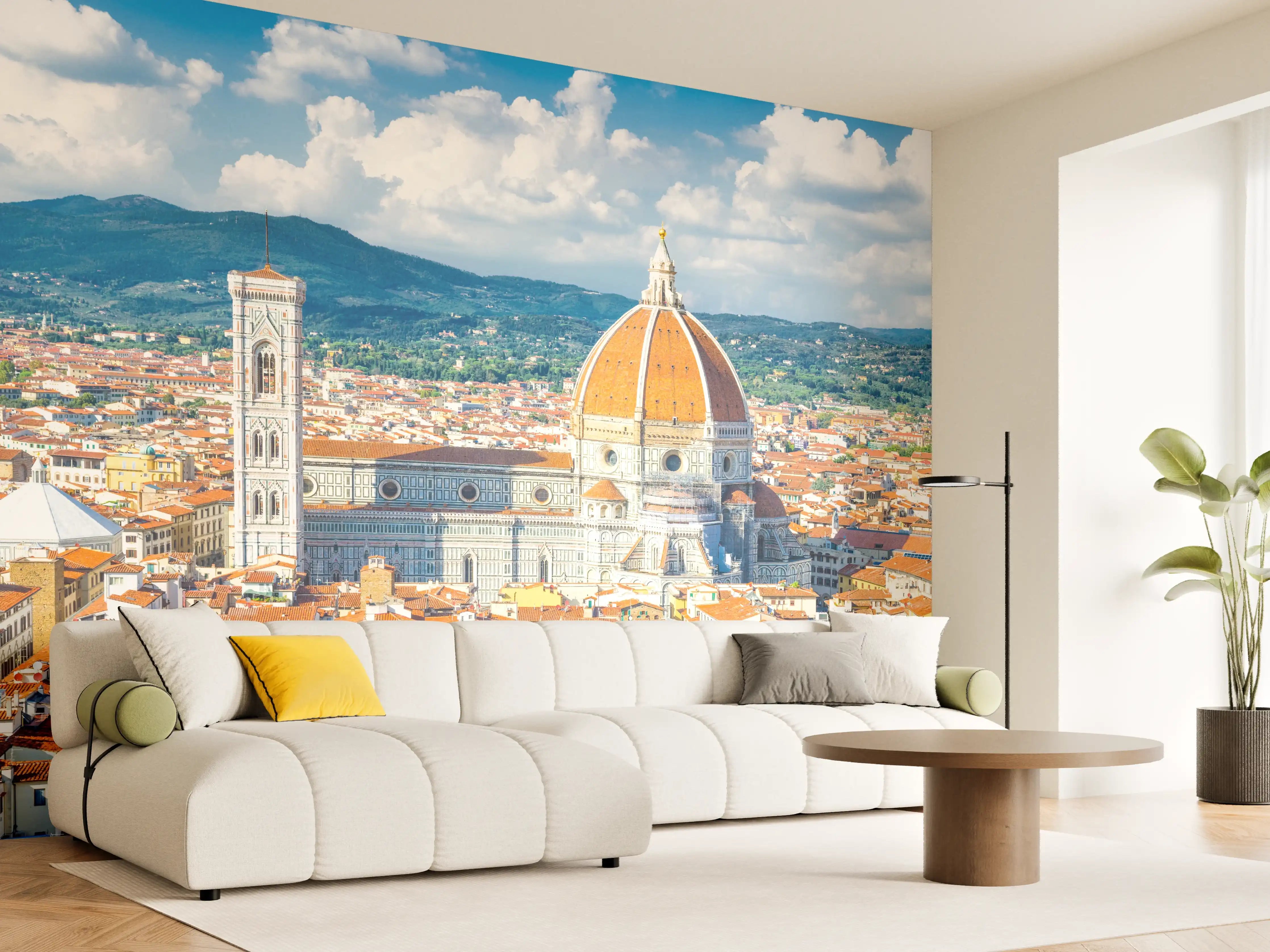 Wandverkleidung Wohnzimmer - Florenz Skyline mit Dom