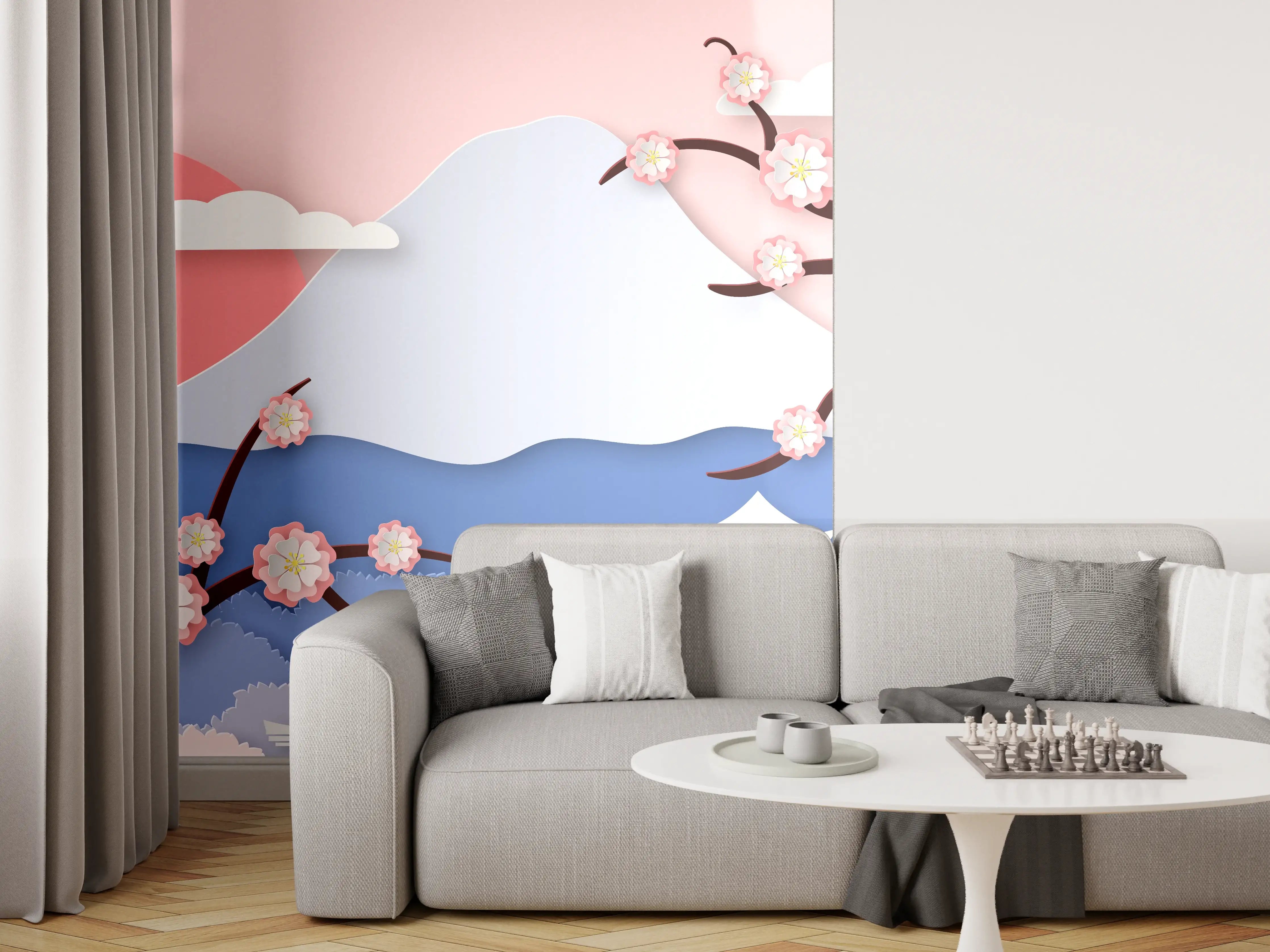 Wandverkleidung Wohnzimmer - Fujiyama modern Style