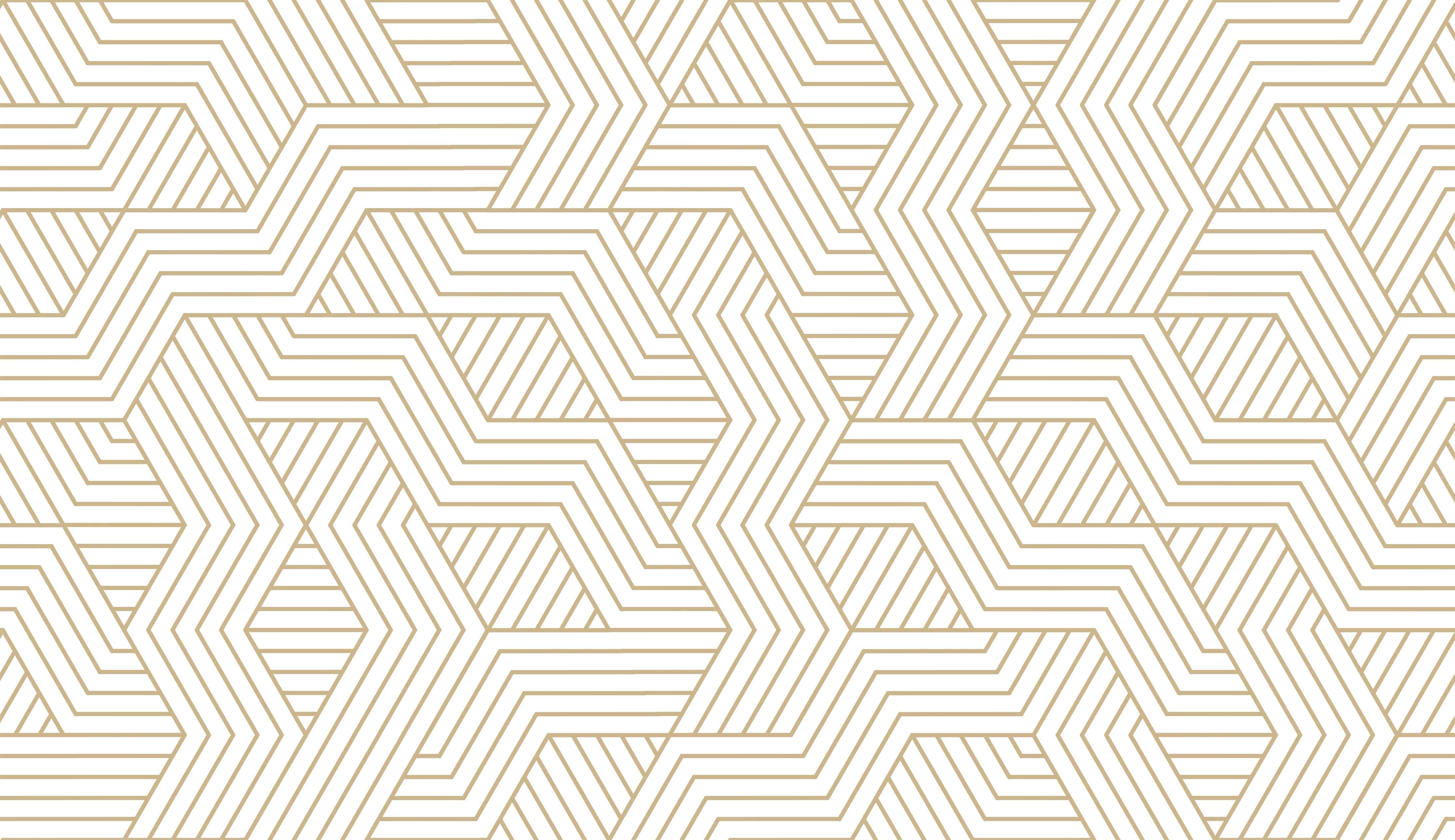 Wandverkleidung Wohnzimmer-Geometrisches Gold-Weiß Muster