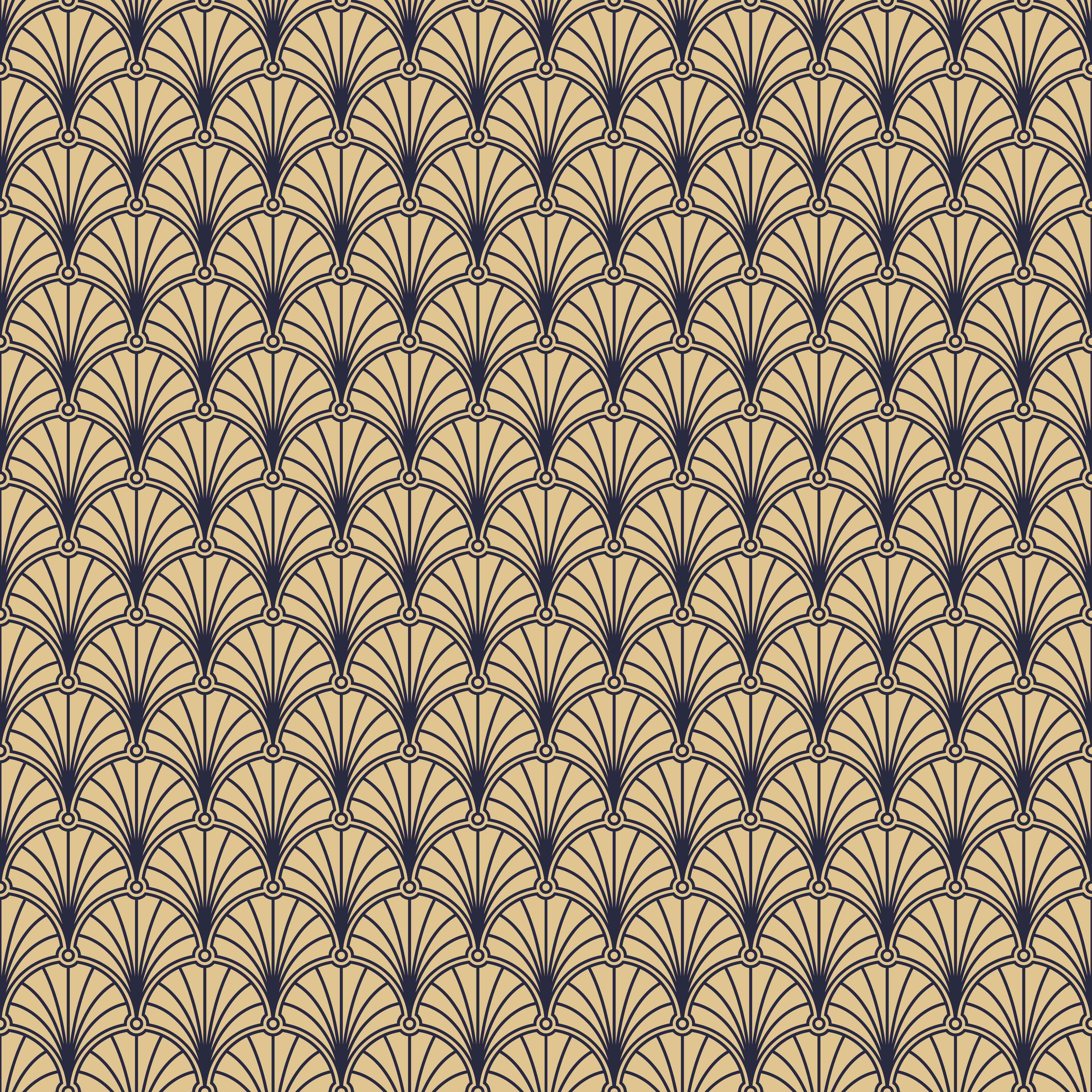 Wandverkleidung Wohnzimmer-Geometrisches Muster in Gold- und Beigetönen