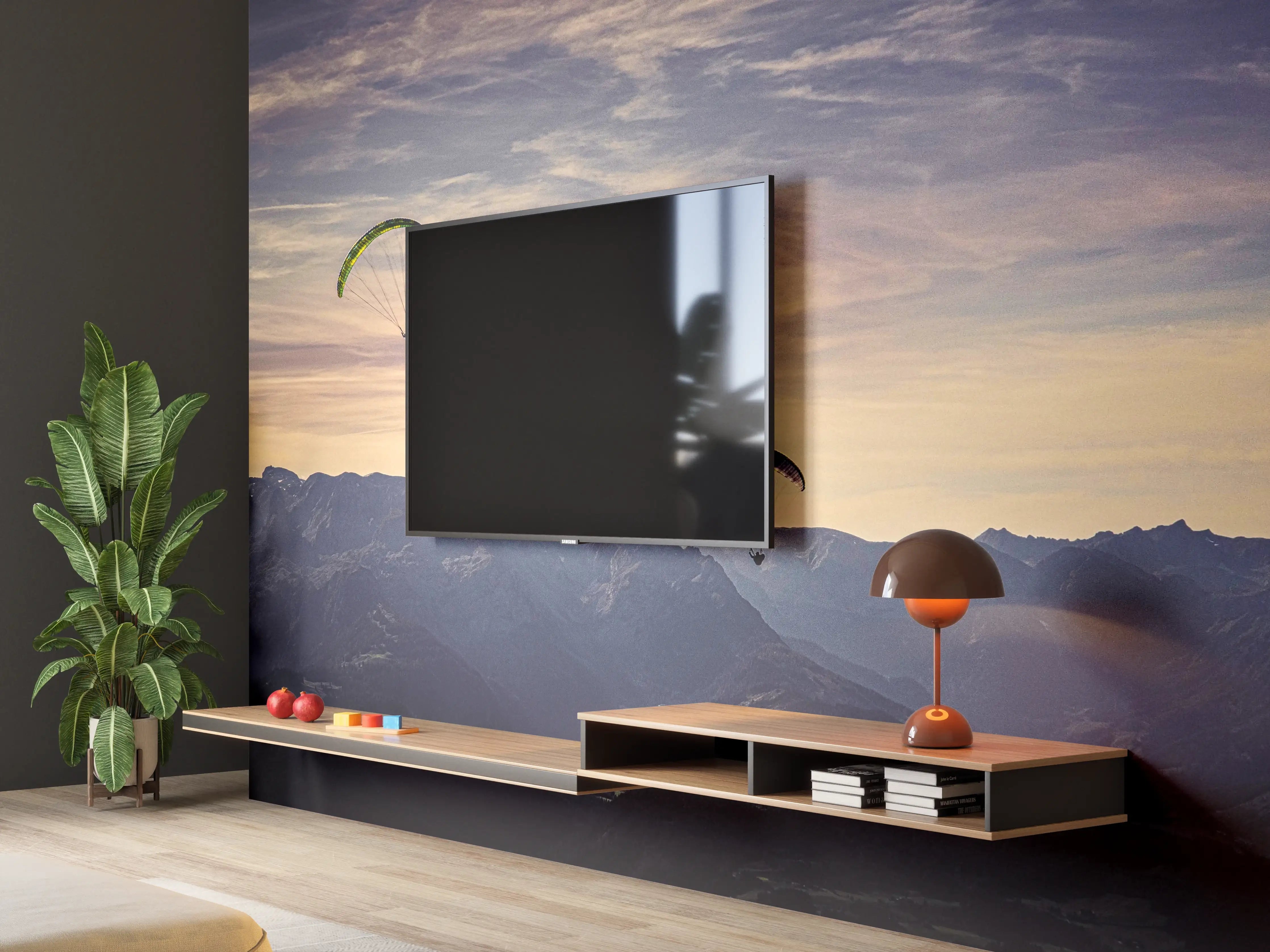 Wandverkleidung Wohnzimmer - Gleitschirmfliegen in Österreich