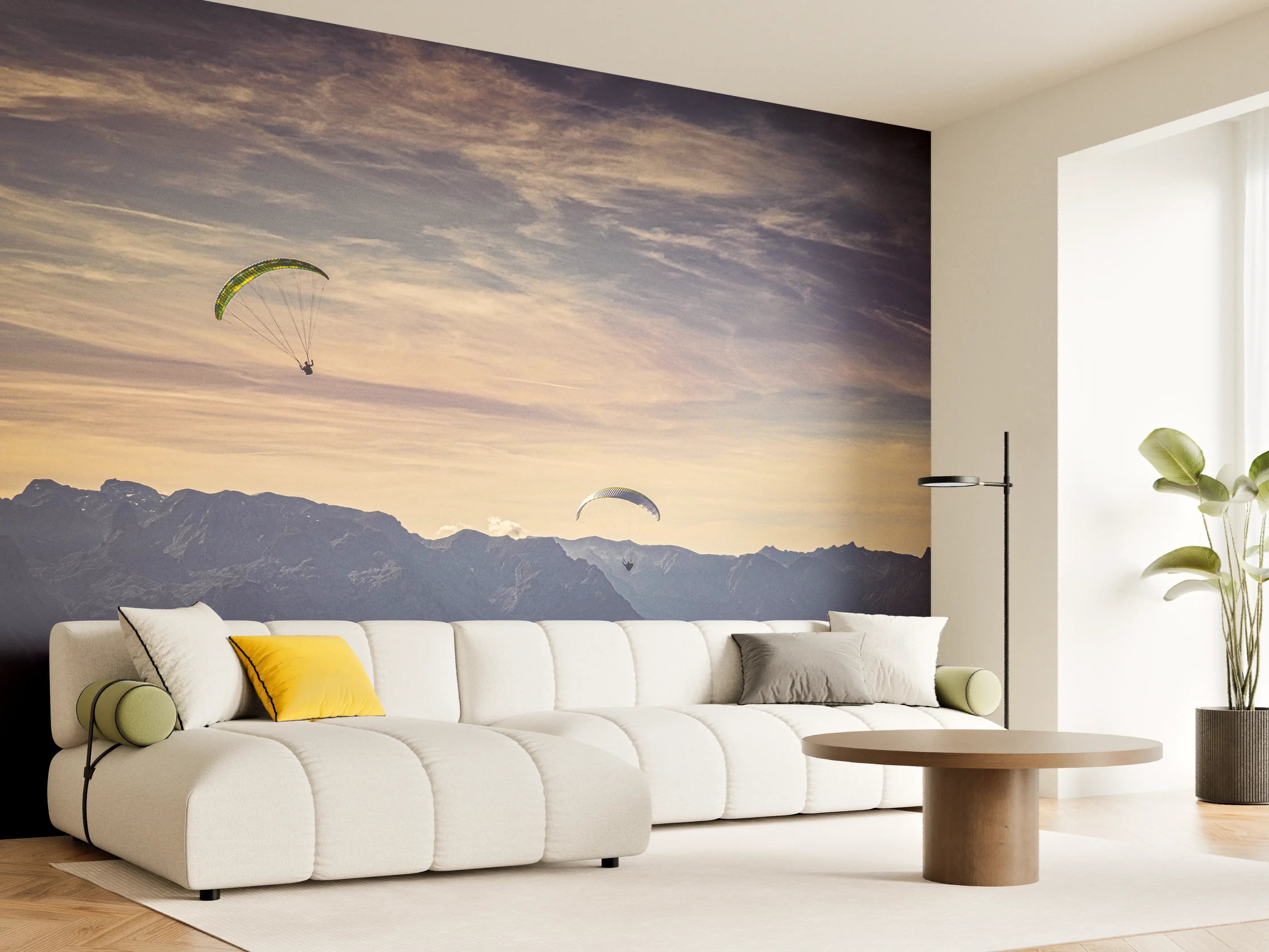 Wandverkleidung Wohnzimmer - Gleitschirmfliegen in Österreich