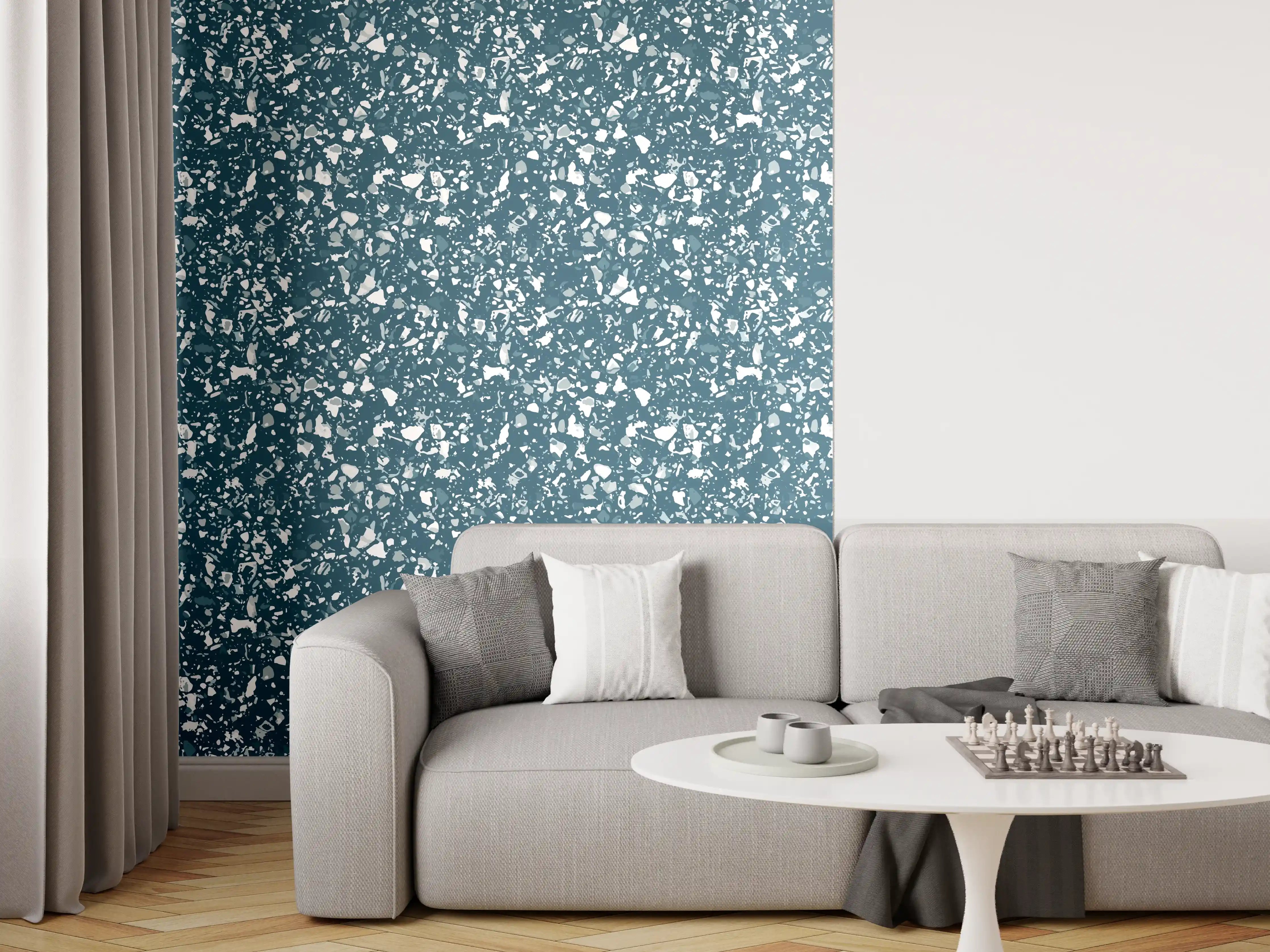 Wandverkleidung Wohnzimmer - Glitzernde, strukturierte Oberfläche