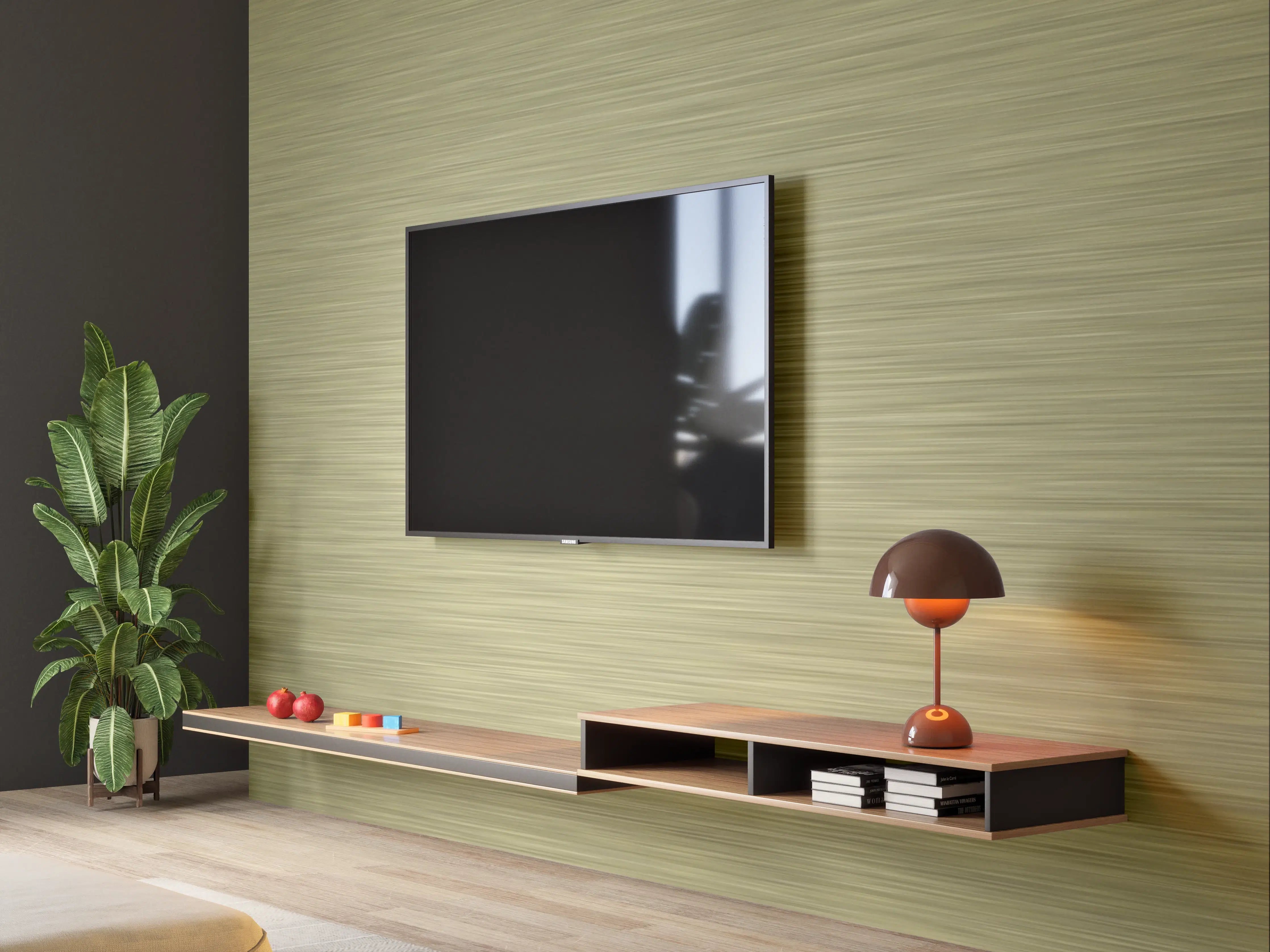 Wandverkleidung Wohnzimmer - Gold - ALU Prime - Metall Gebürstet