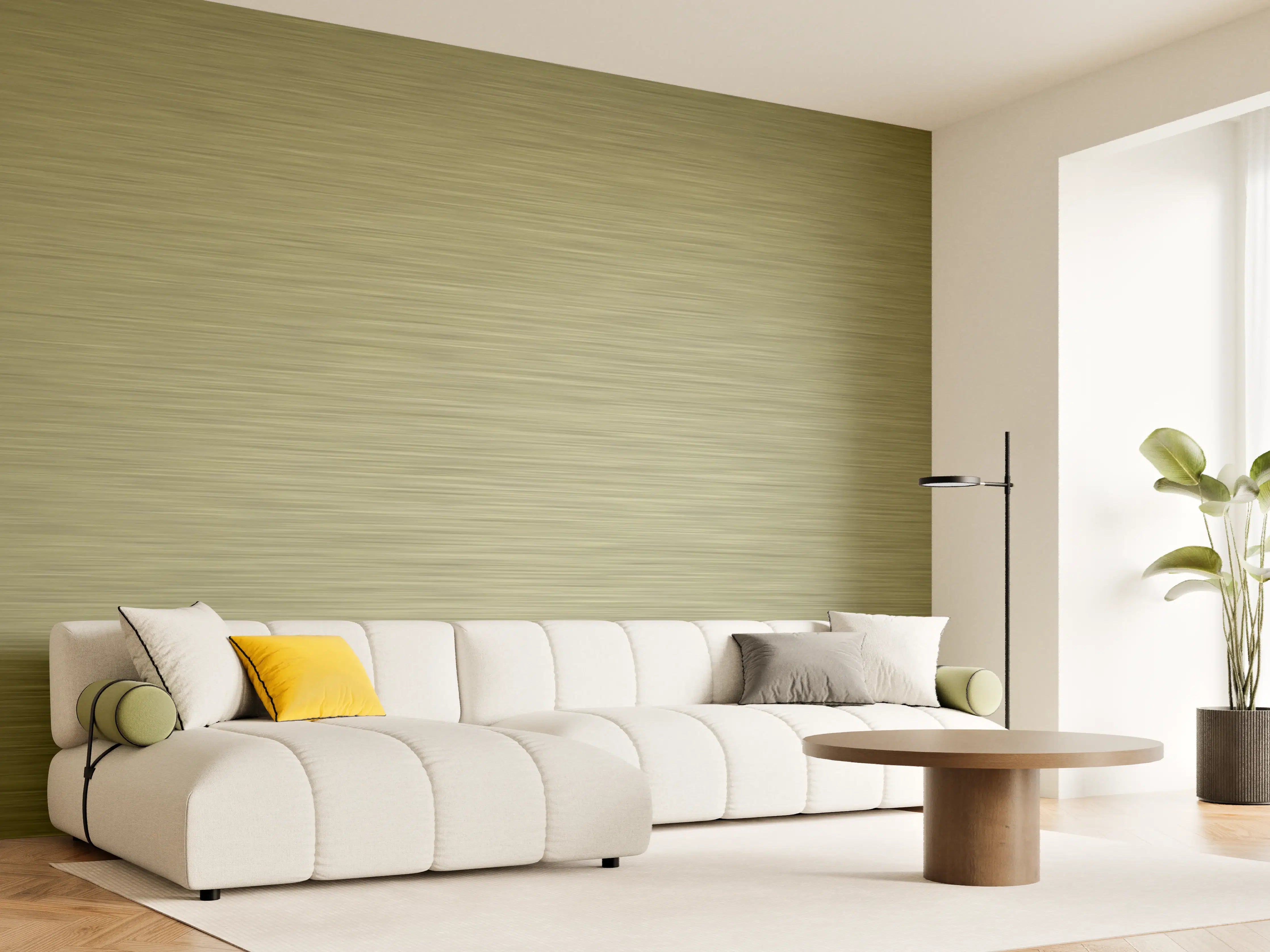 Wandverkleidung Wohnzimmer - Gold - ALU Prime - Metall Gebürstet