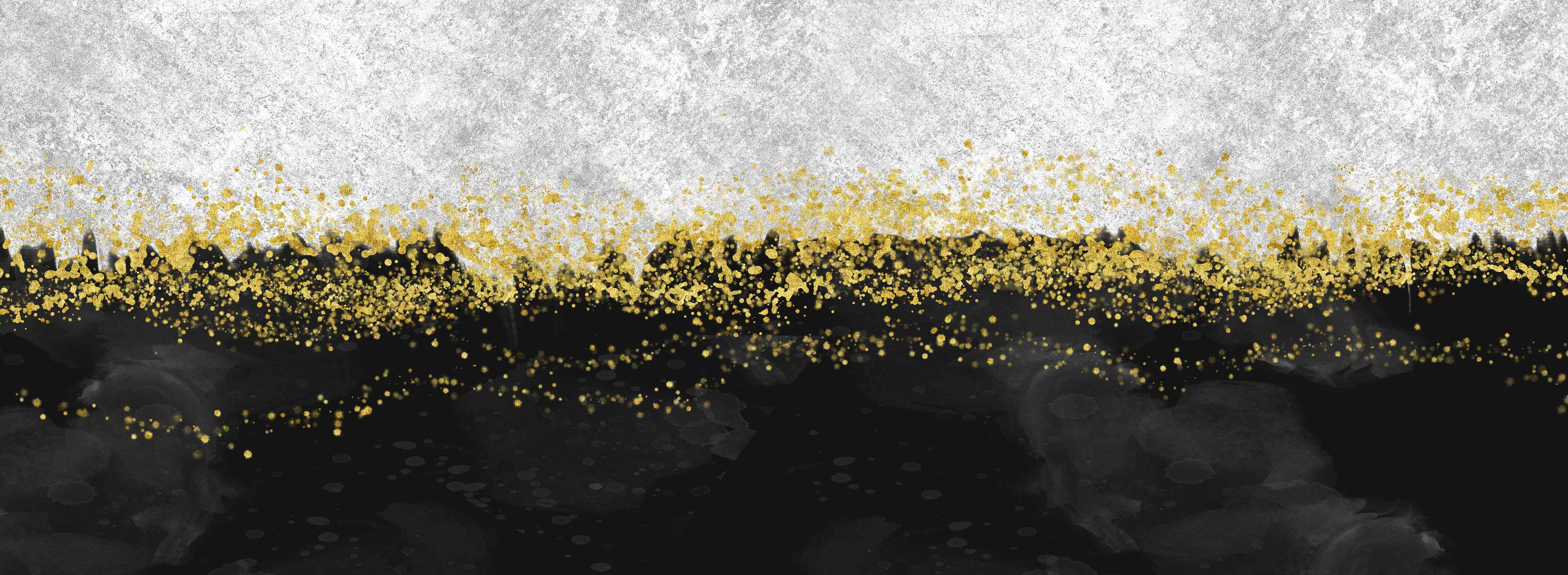 Wandverkleidung Wohnzimmer-Gold-Schwarz-Weiß Resin Geode