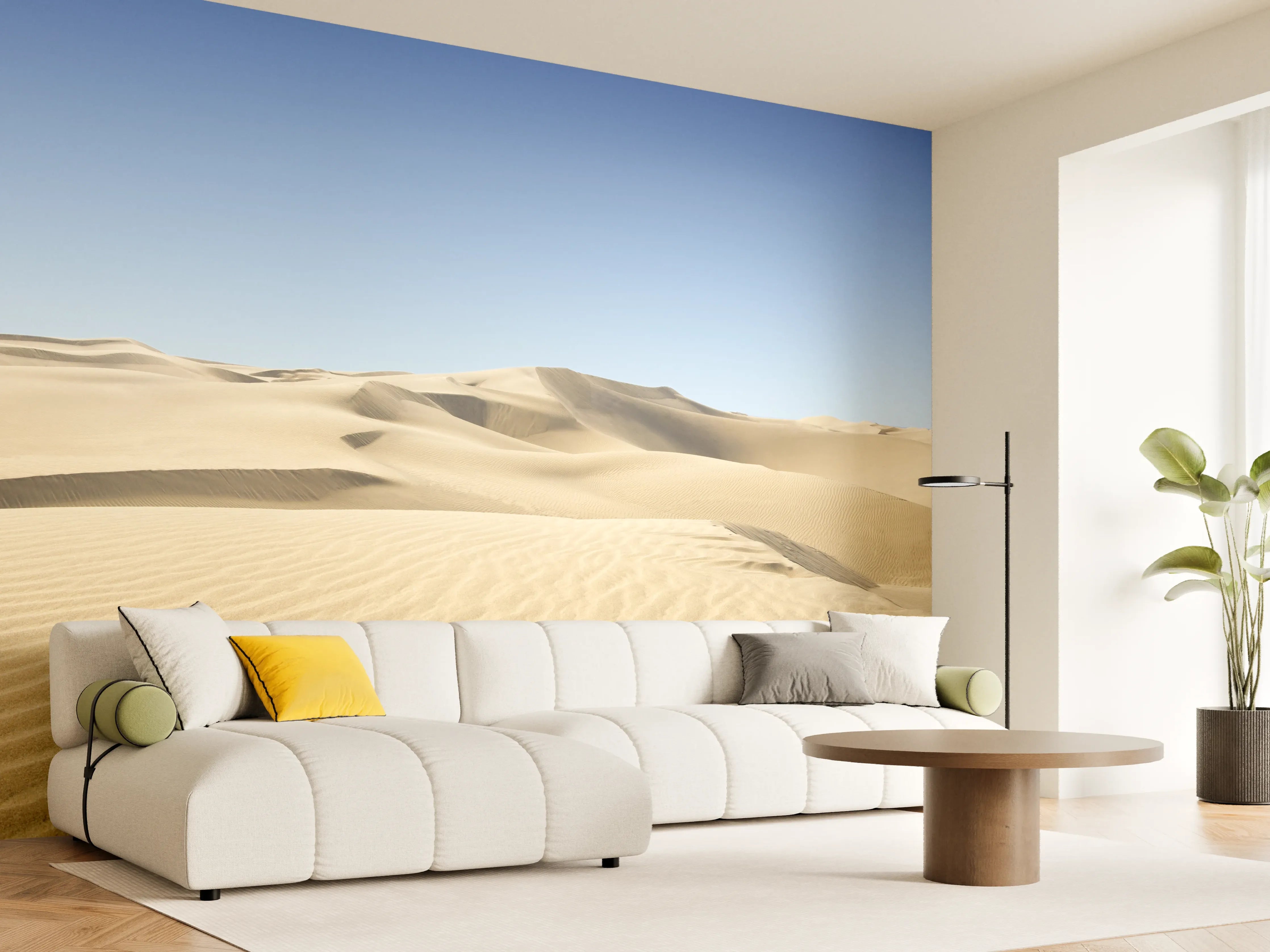 Wandverkleidung Wohnzimmer - Gold desert