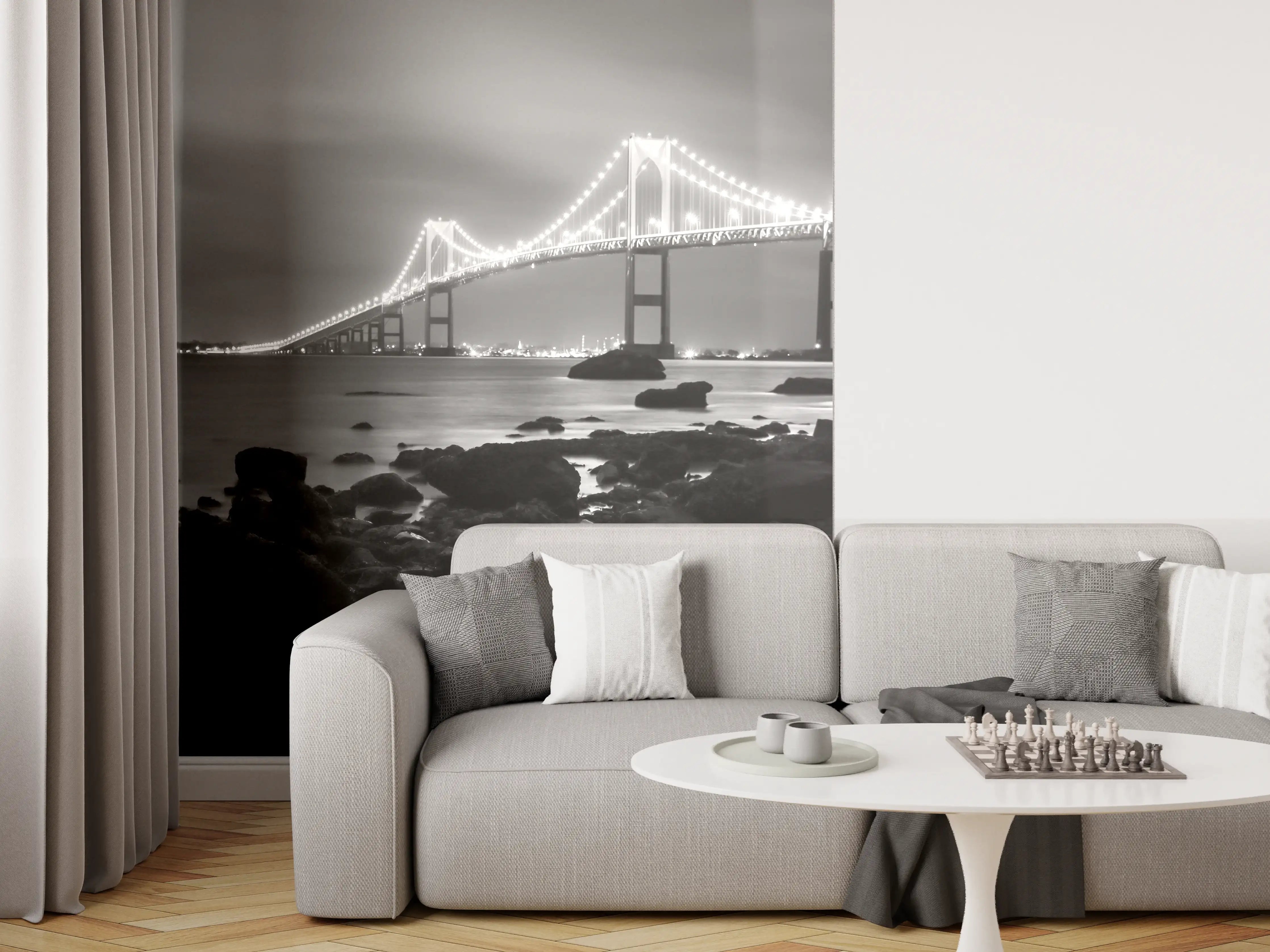 Wandverkleidung Wohnzimmer - Golden Gate Brücke - San Francisco