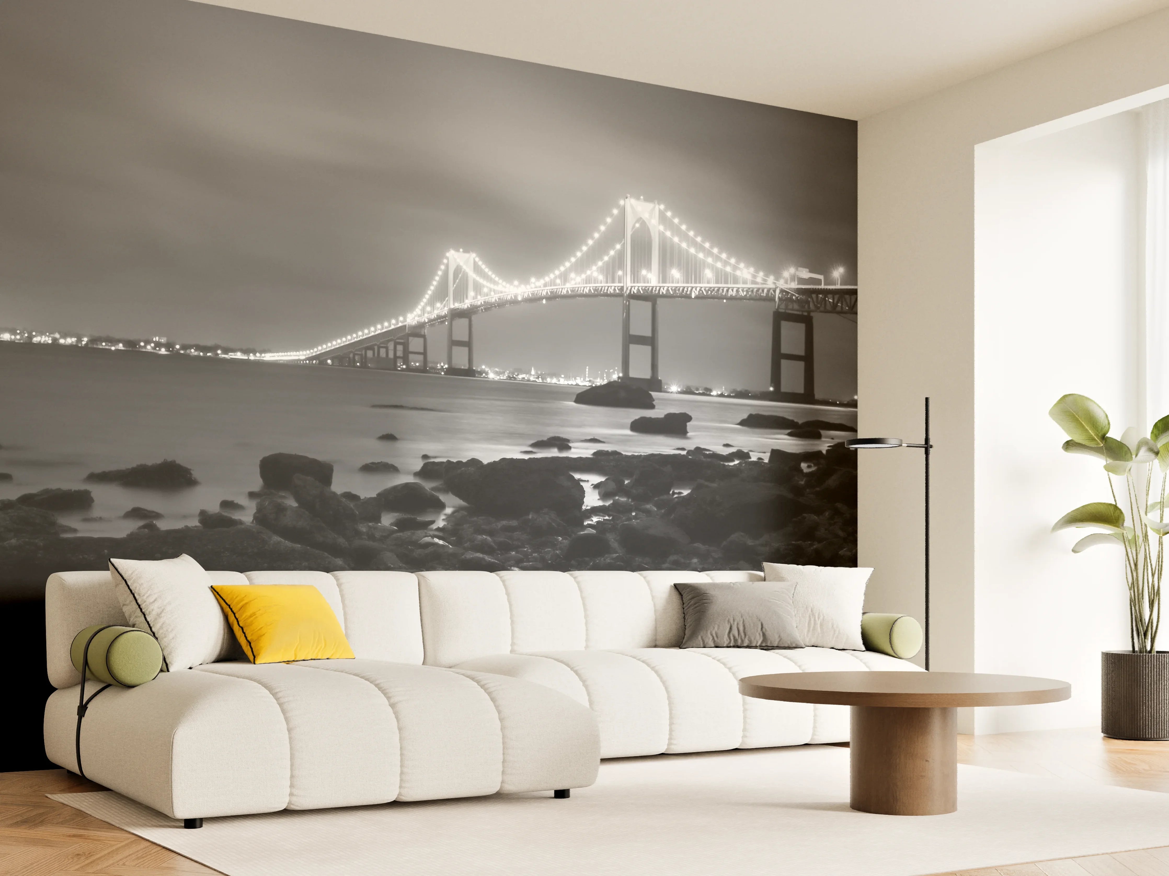 Wandverkleidung Wohnzimmer - Golden Gate Brücke - San Francisco