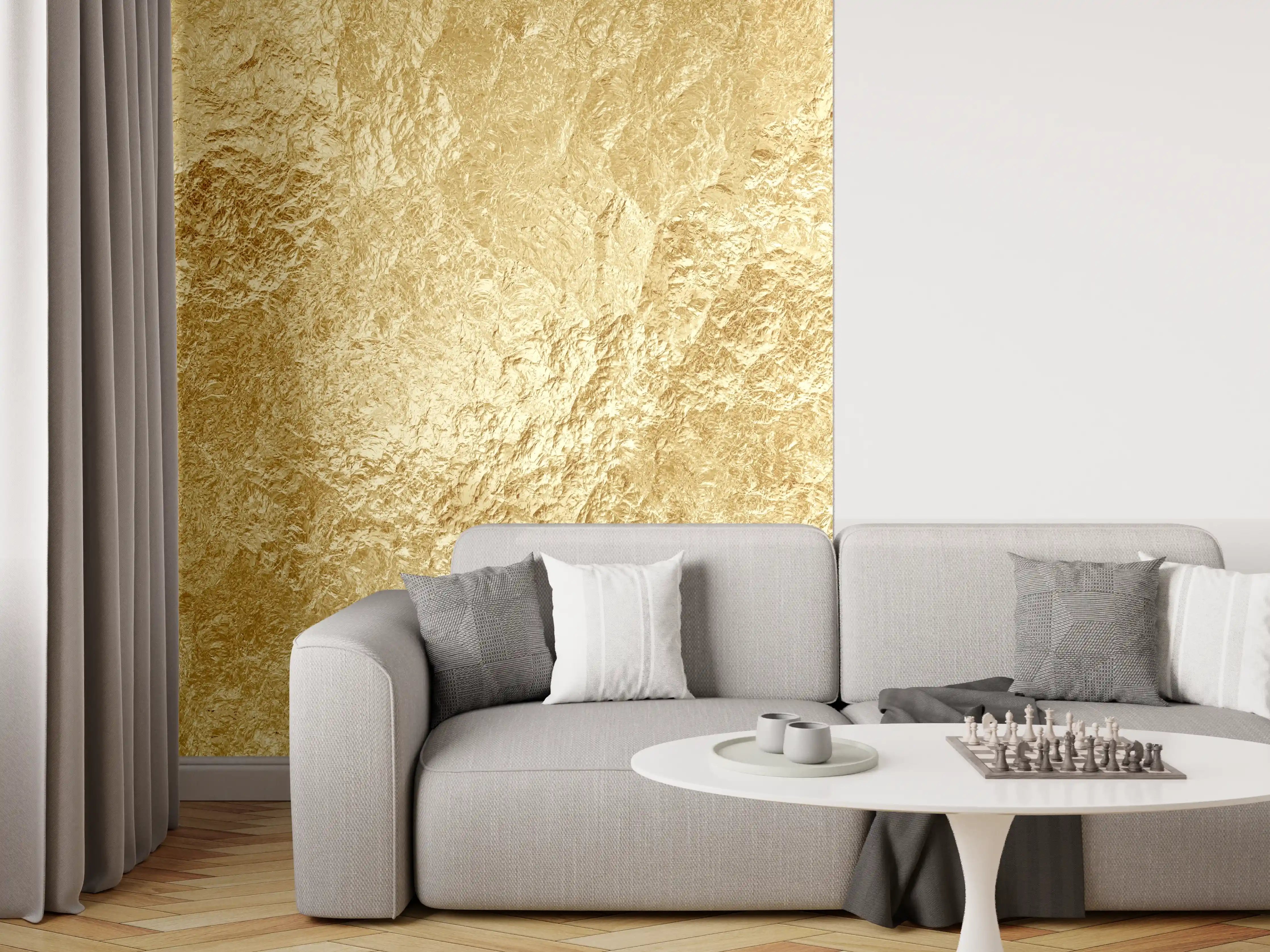 Wandverkleidung Wohnzimmer - Goldene Luxus Textur