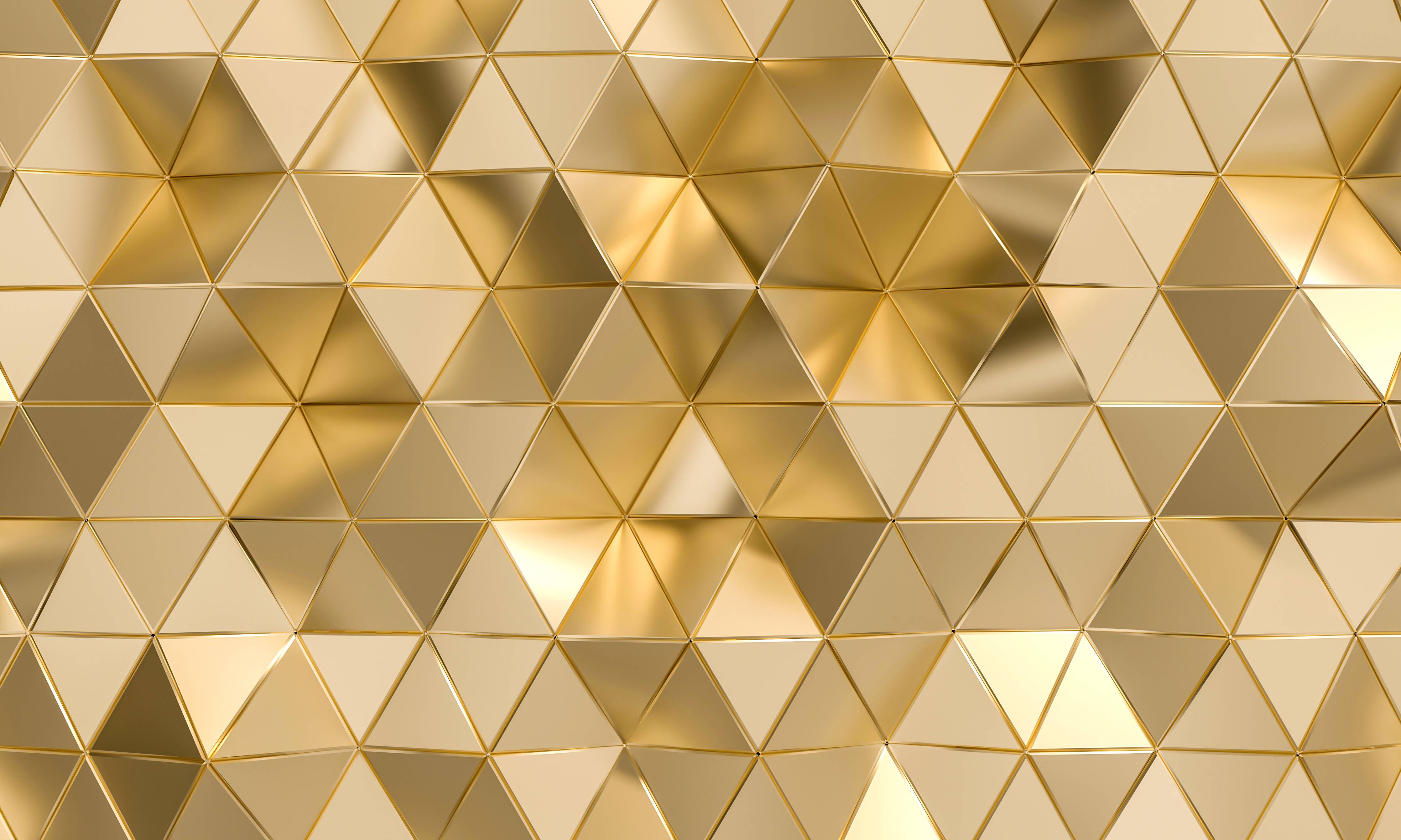 Wandverkleidung Wohnzimmer-Goldene geometrische Muster - Elegantes Dekor