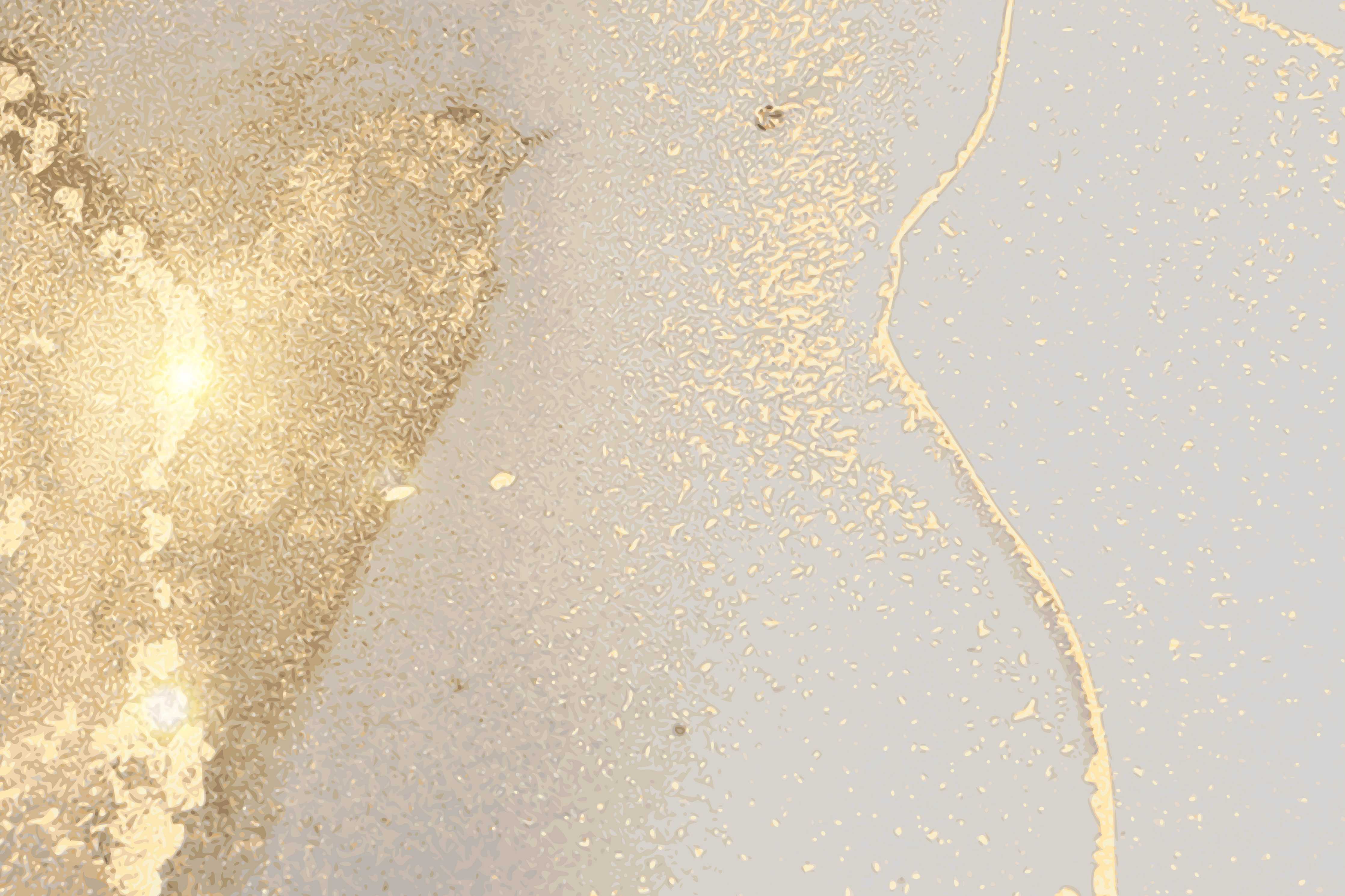 Wandverkleidung Wohnzimmer-Goldener Glanz auf Cremeweiß