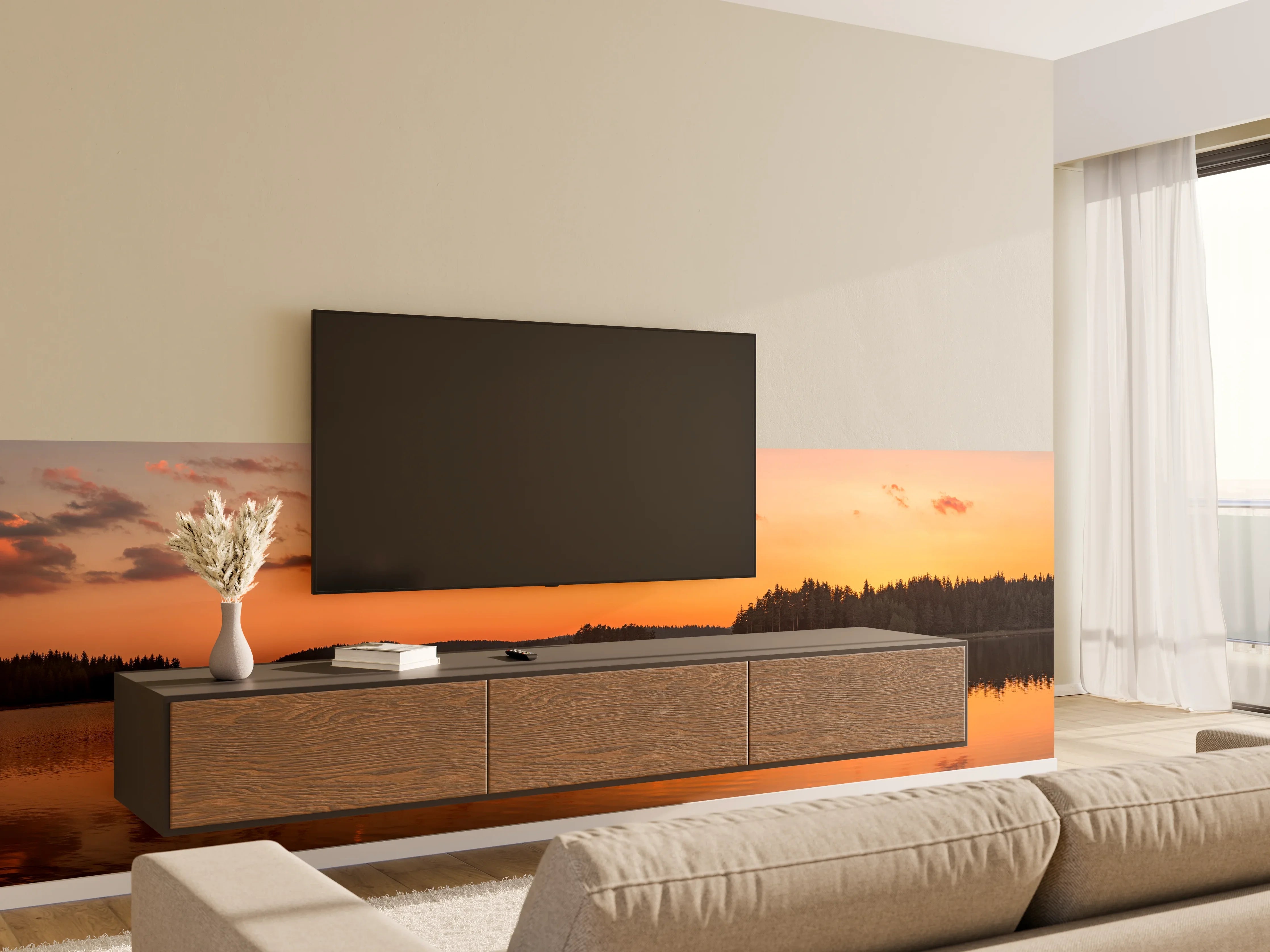 Wandverkleidung Wohnzimmer - Goldener See - Bulgarien
