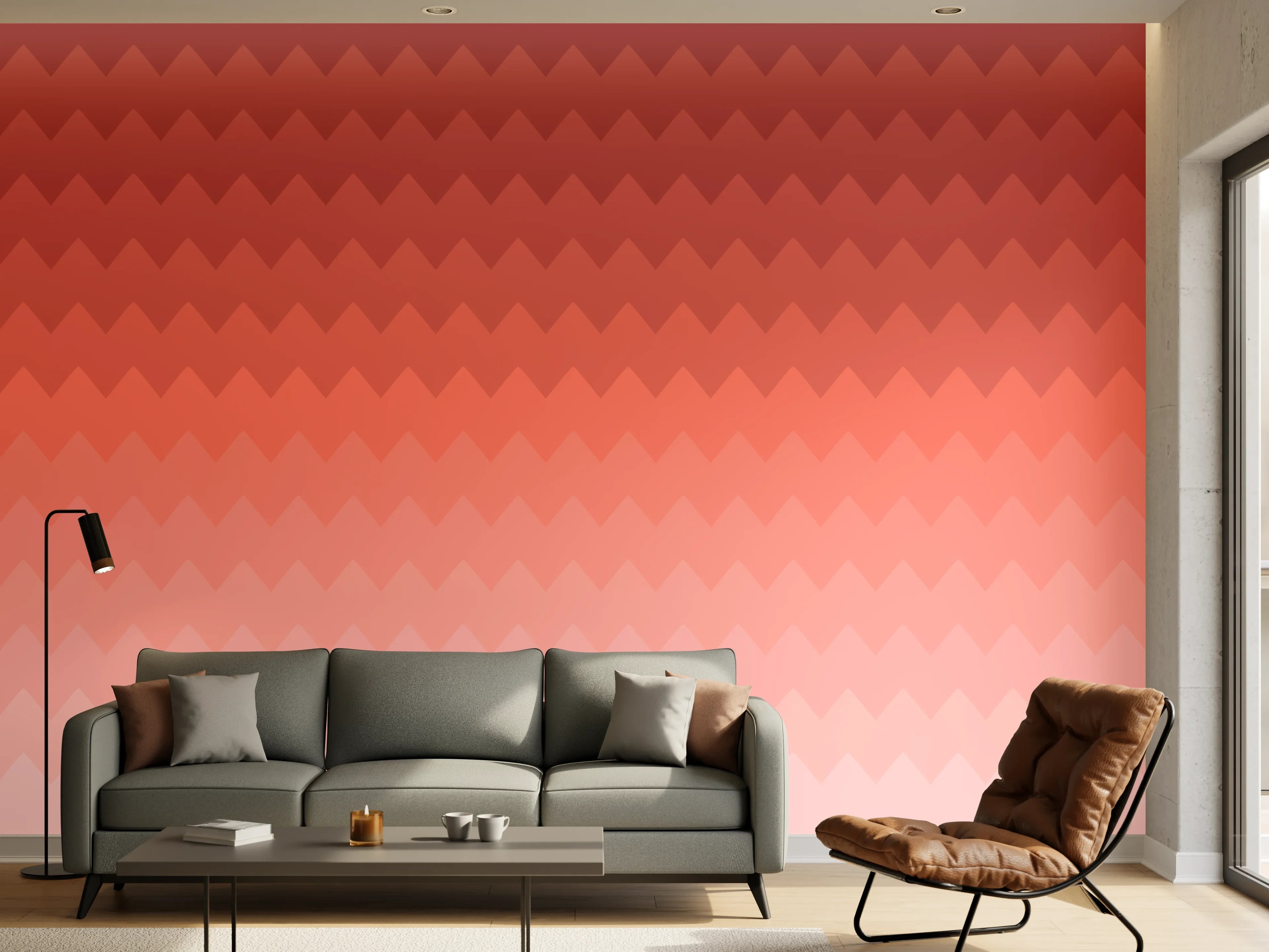 Wandverkleidung Wohnzimmer - Gradient oder Farbverlauf in warmen Tönen