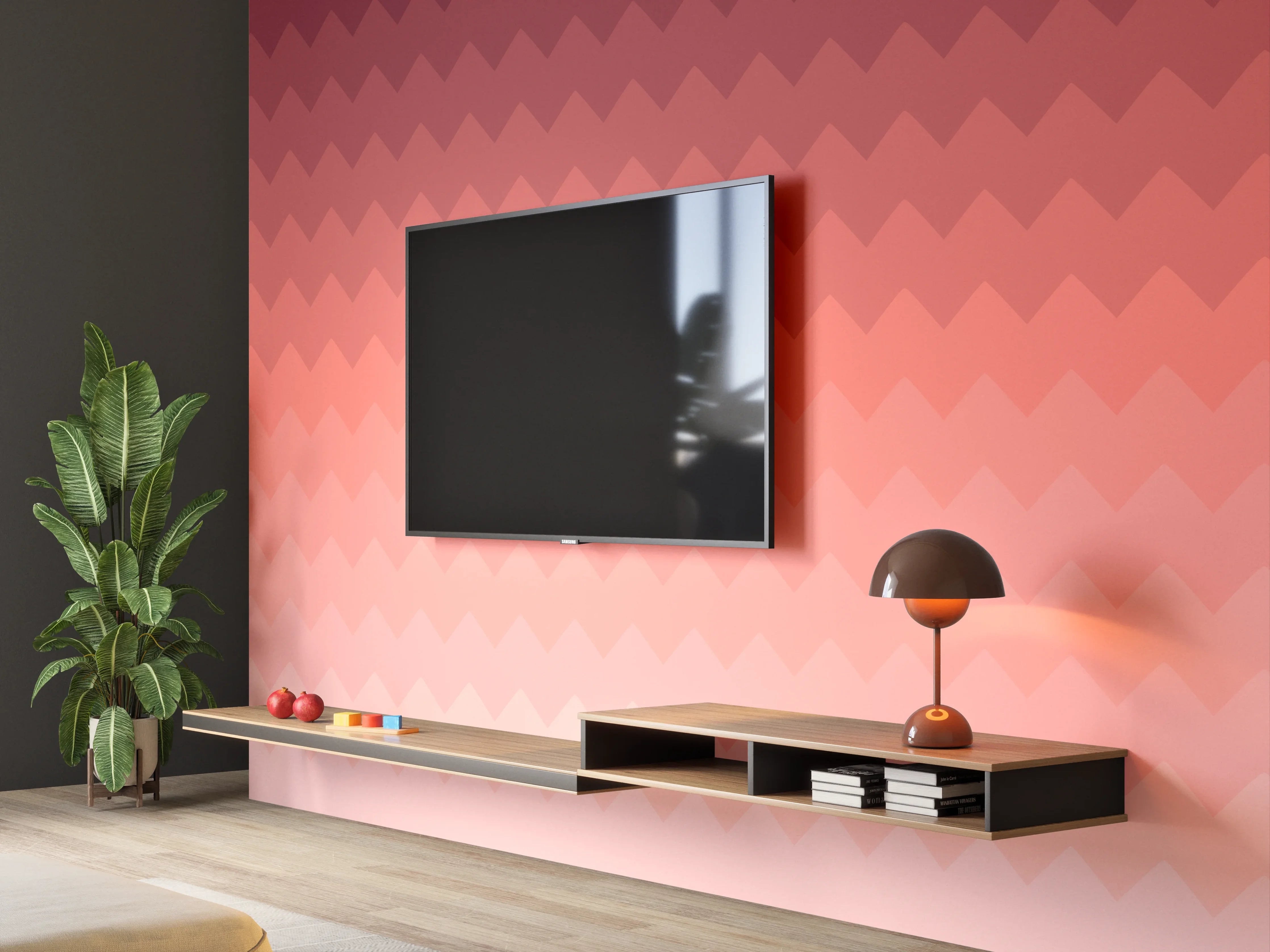 Wandverkleidung Wohnzimmer - Gradient oder Farbverlauf in warmen Tönen