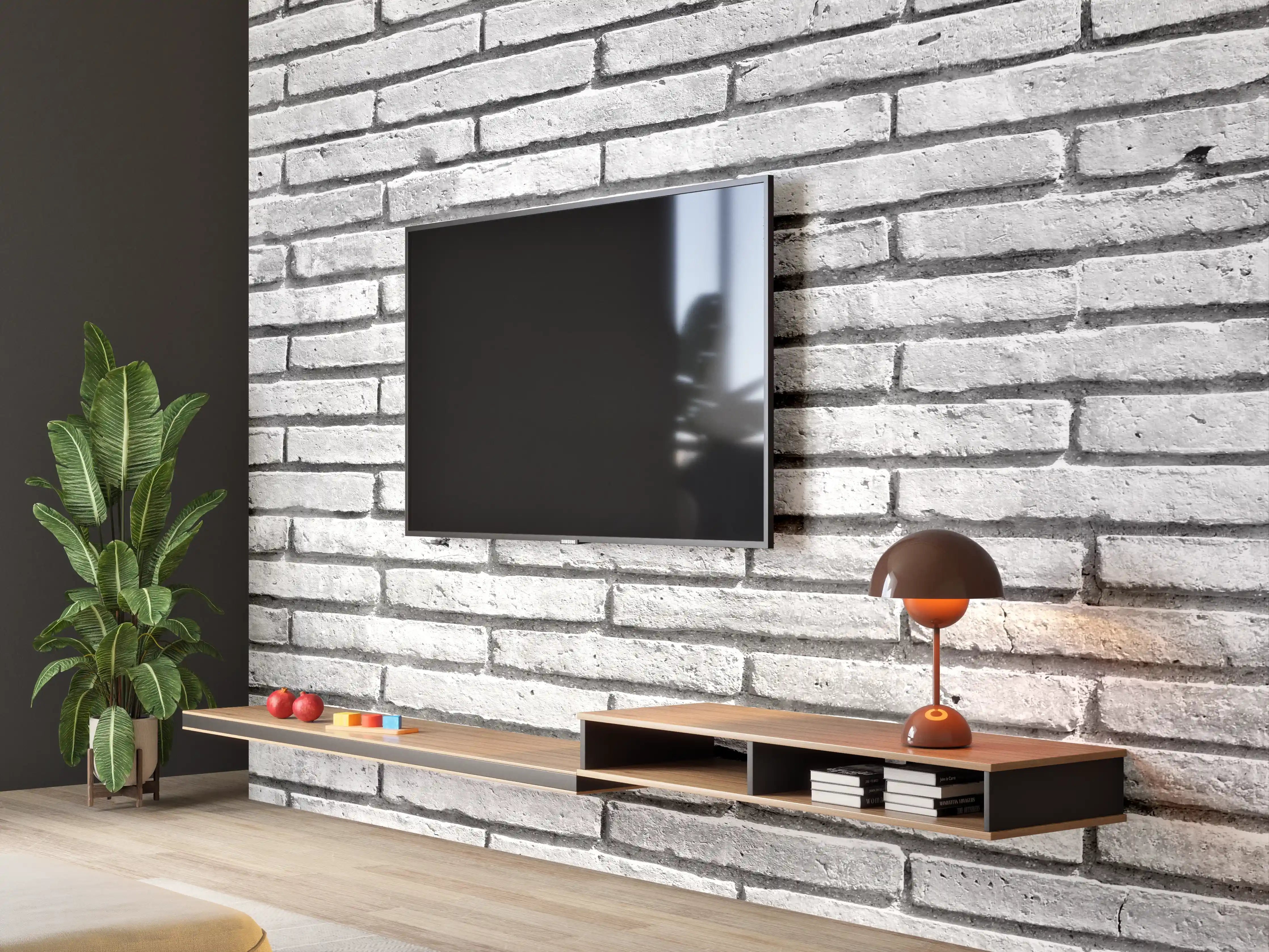 Wandverkleidung Wohnzimmer - Gräuliche Grunge Steinmauer