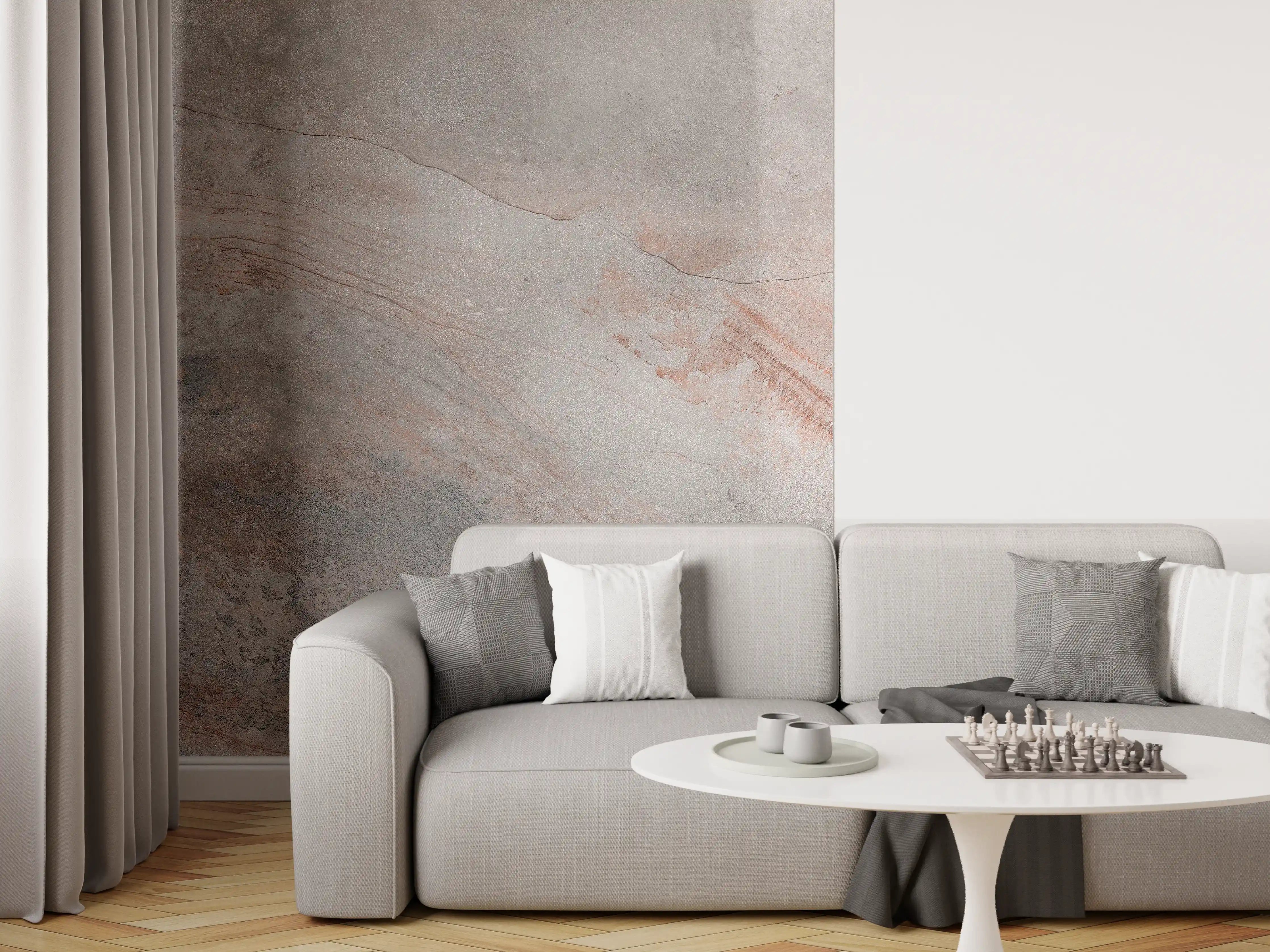 Wandverkleidung Wohnzimmer - Gräuliche Vintage Marmor Textur