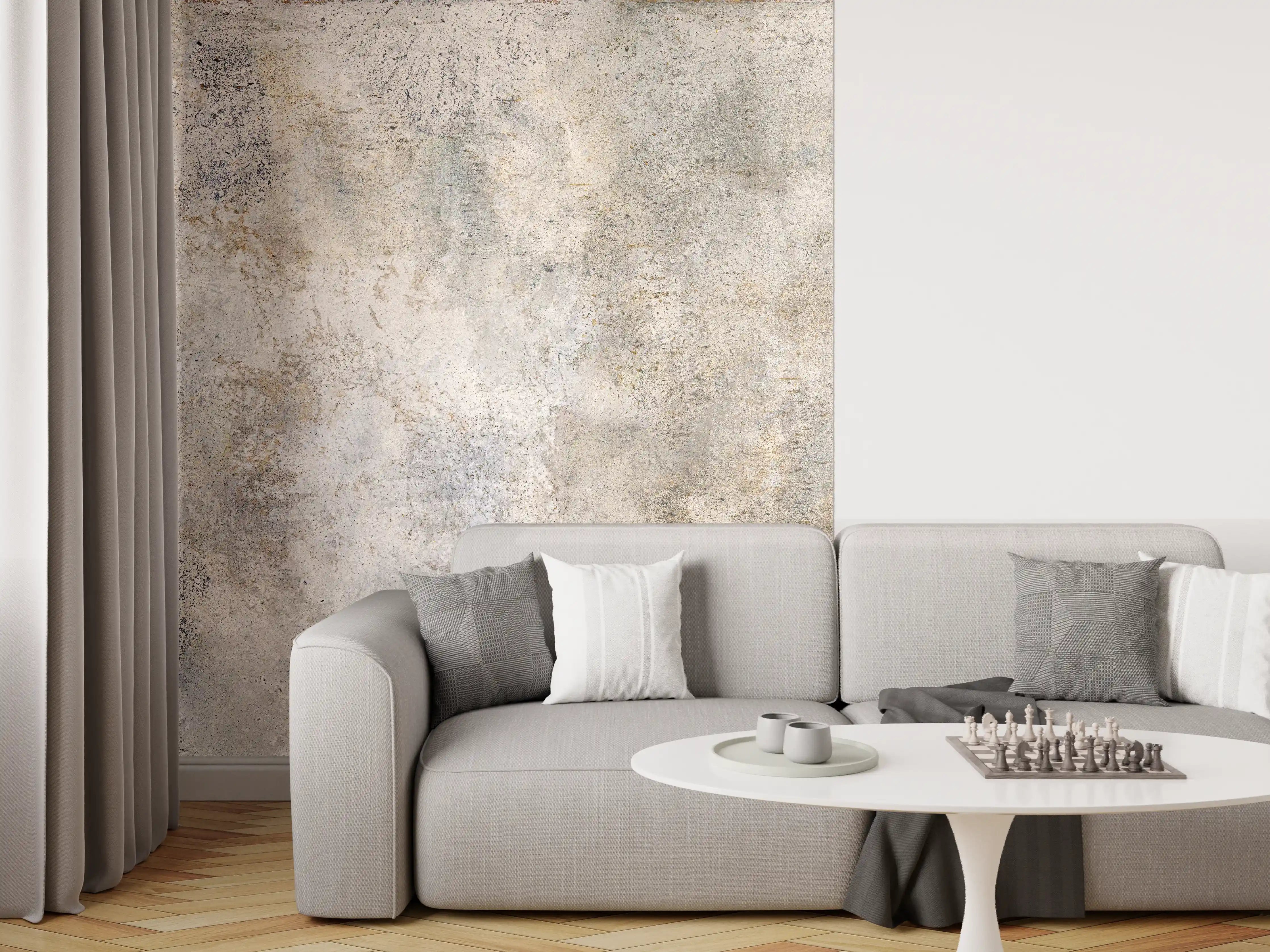 Wandverkleidung Wohnzimmer - Gräuliche Zement Textur