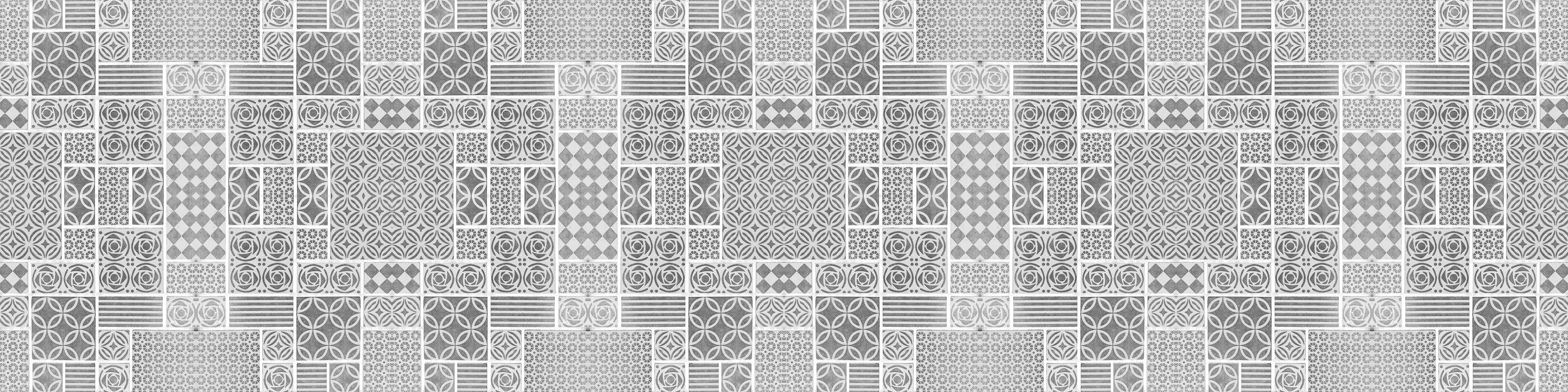 Wandverkleidung Wohnzimmer-Gräuliche geometrische Fliesen