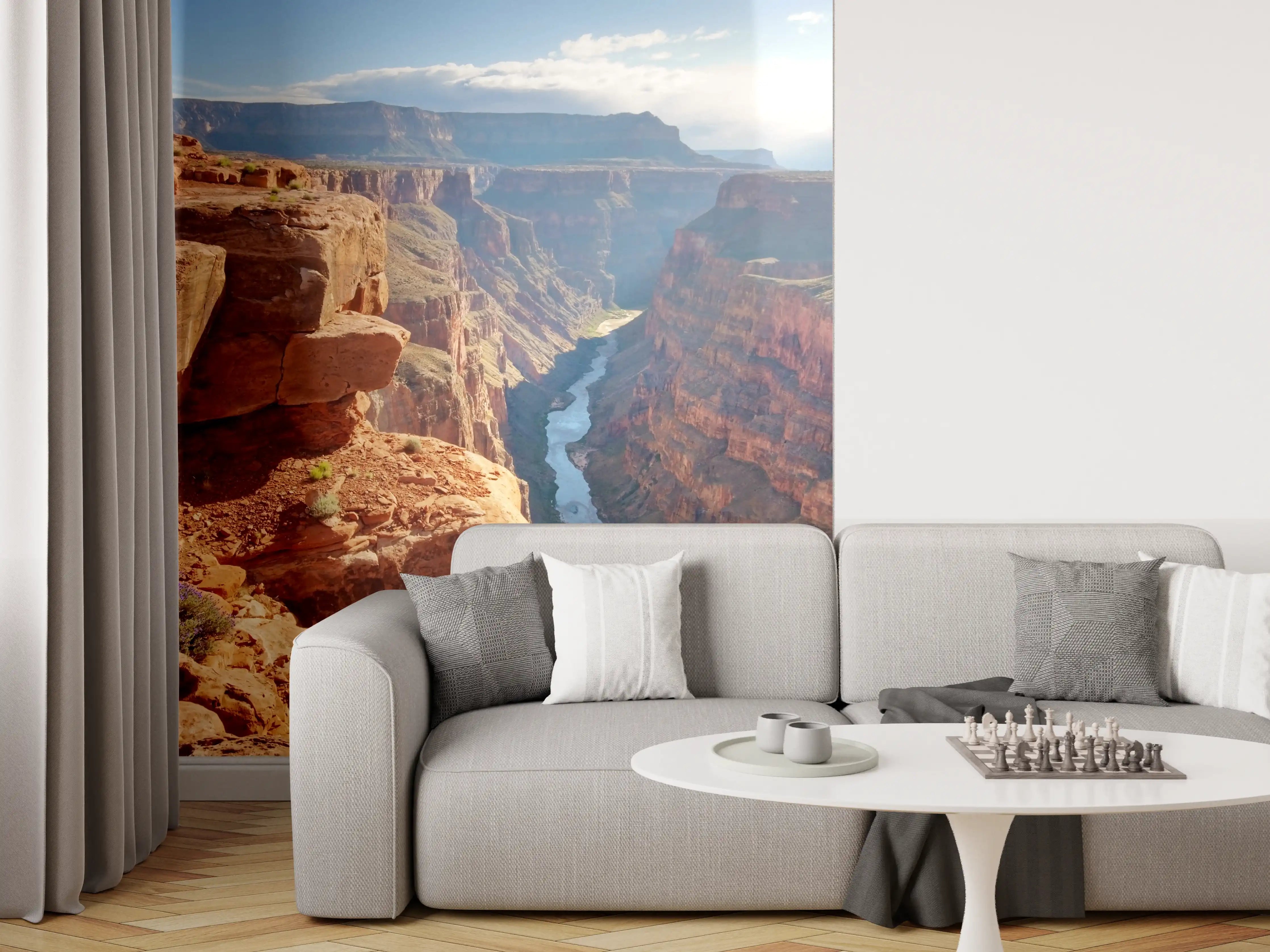 Wandverkleidung Wohnzimmer - Grandioser Blick auf den Grand Canyon bei Sonnenuntergang