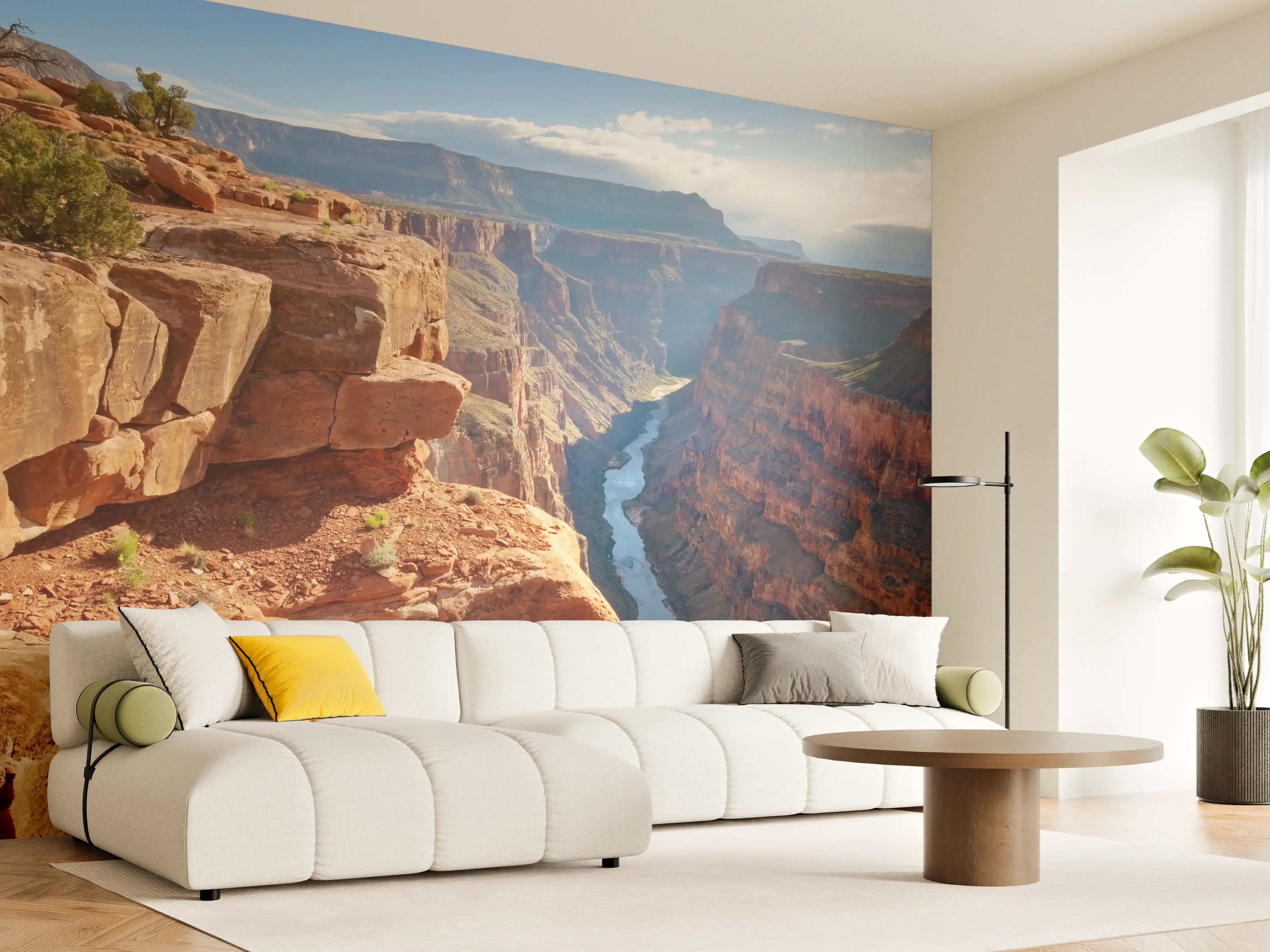 Wandverkleidung Wohnzimmer - Grandioser Blick auf den Grand Canyon bei Sonnenuntergang