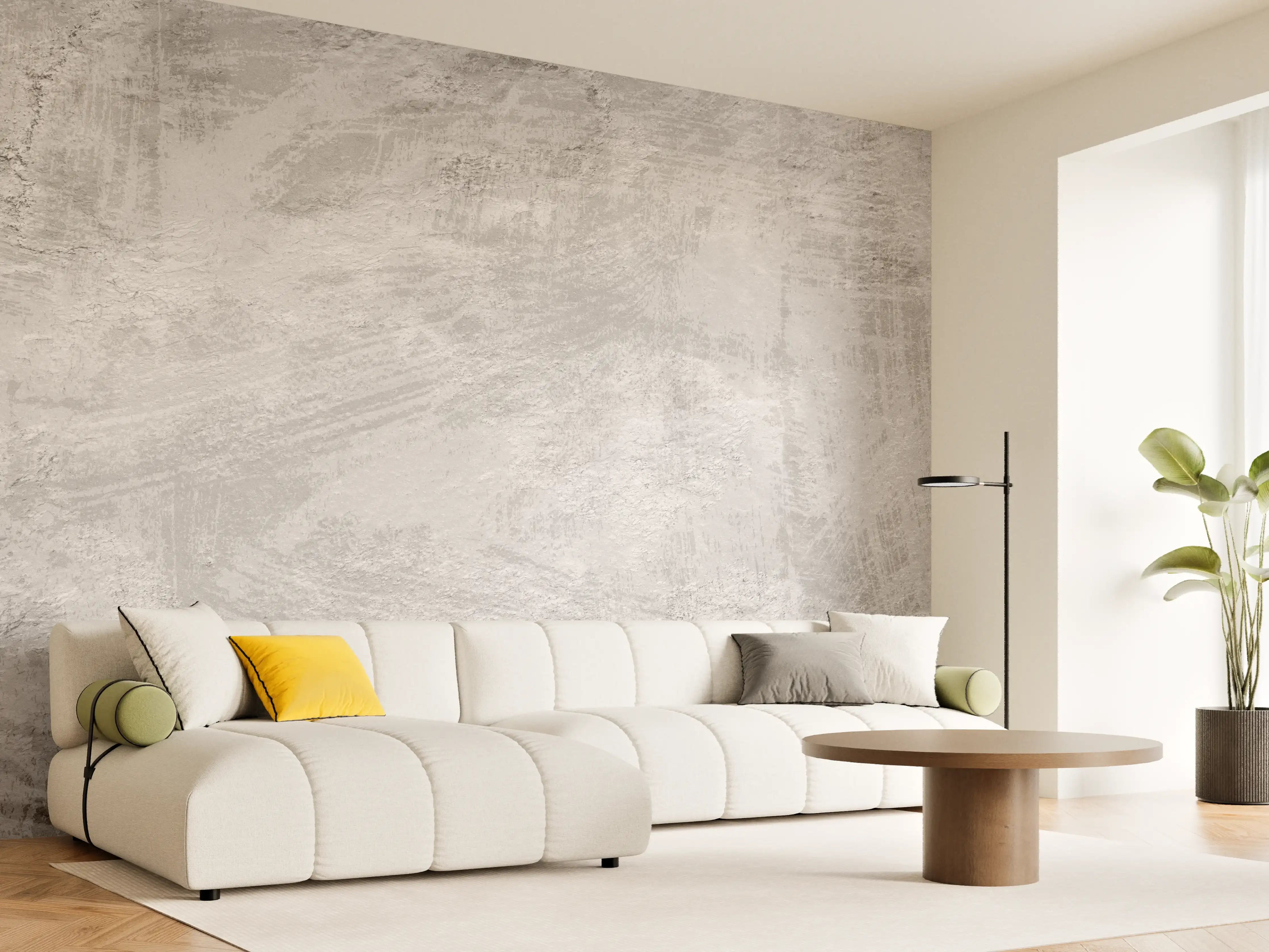 Wandverkleidung Wohnzimmer - Graue Beton Textur Struktur