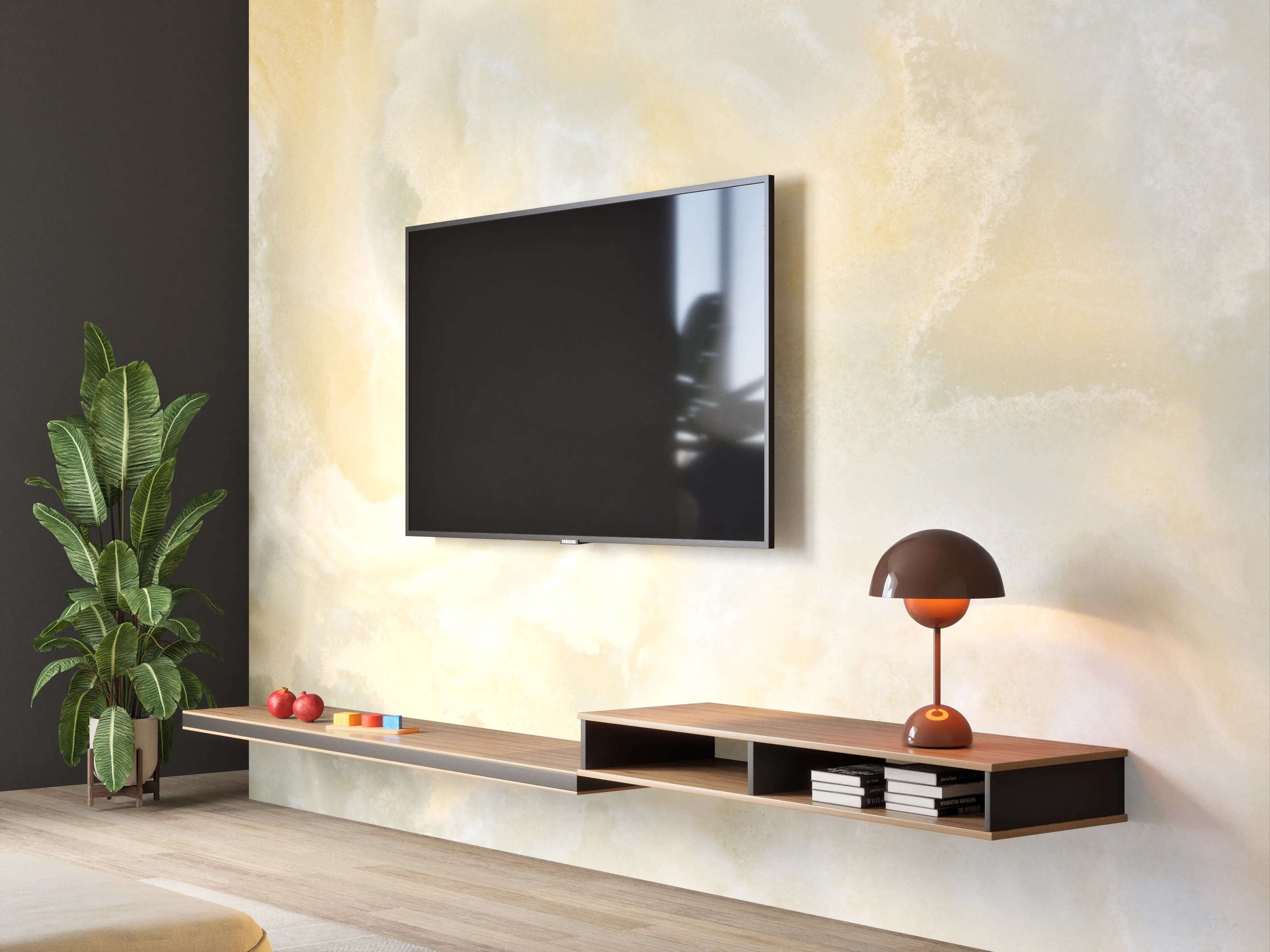 Wandverkleidung Wohnzimmer - Graue Eleganz für weiße Wandkunst