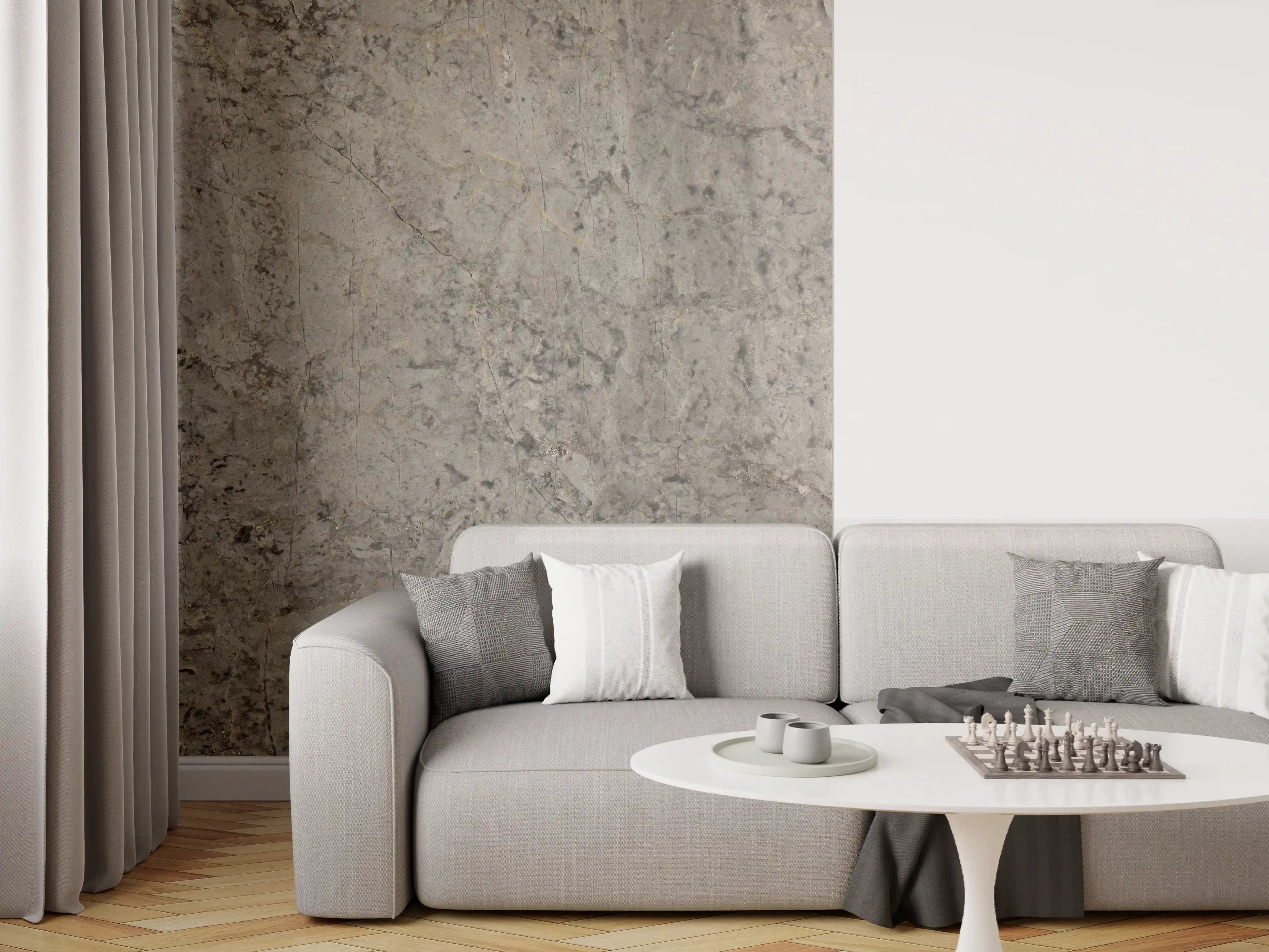 Wandverkleidung Wohnzimmer - Graue Granit Textur