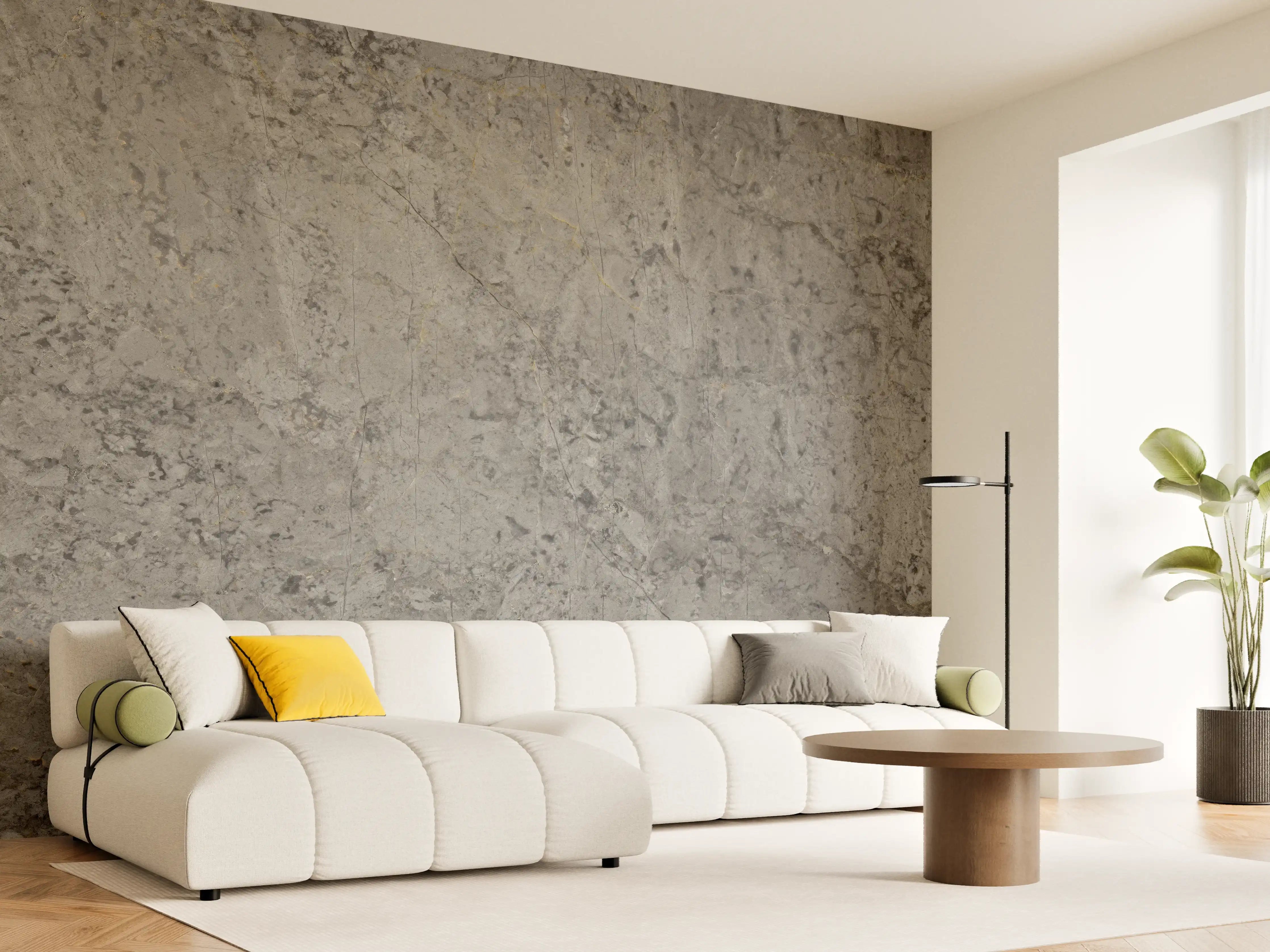 Wandverkleidung Wohnzimmer - Graue Granit Textur