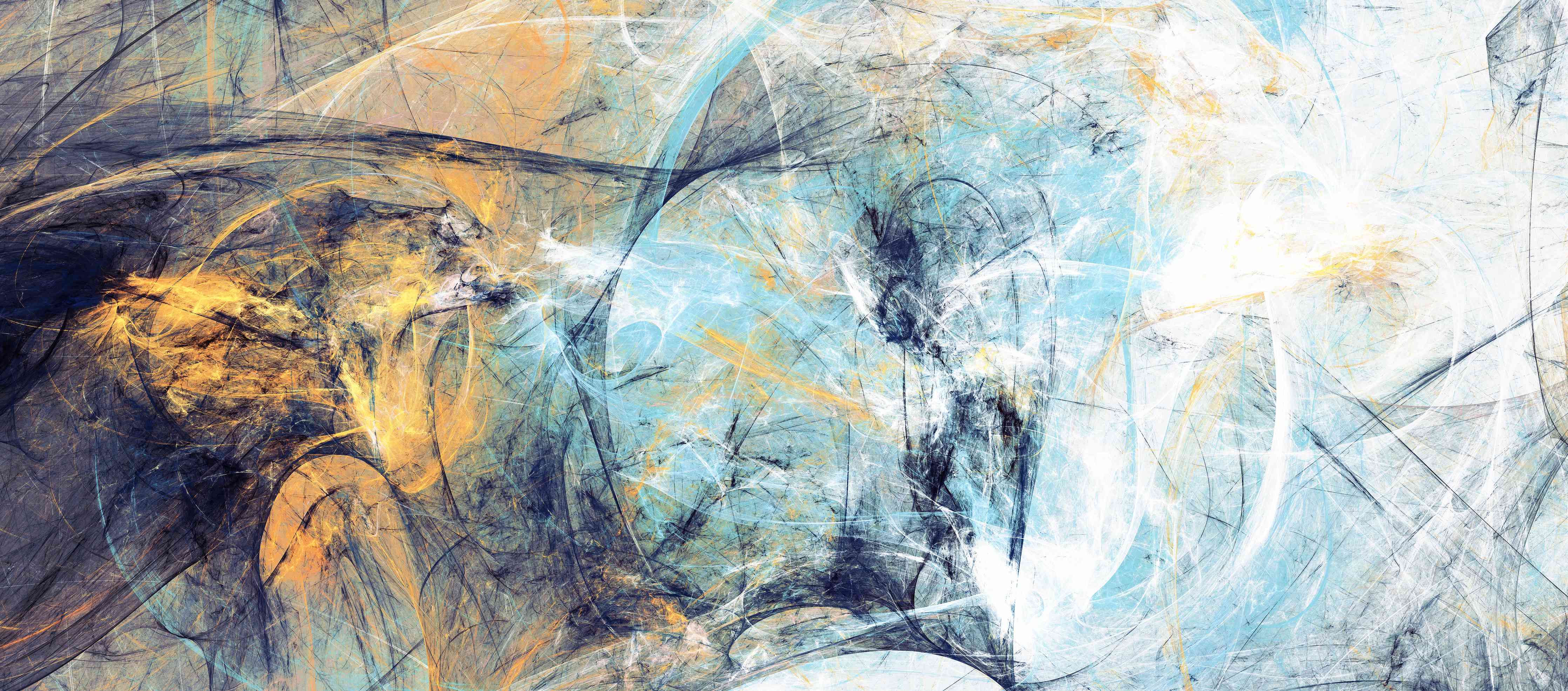 Wandverkleidung Wohnzimmer-Graue Nuancen in Blauer Goldkunst