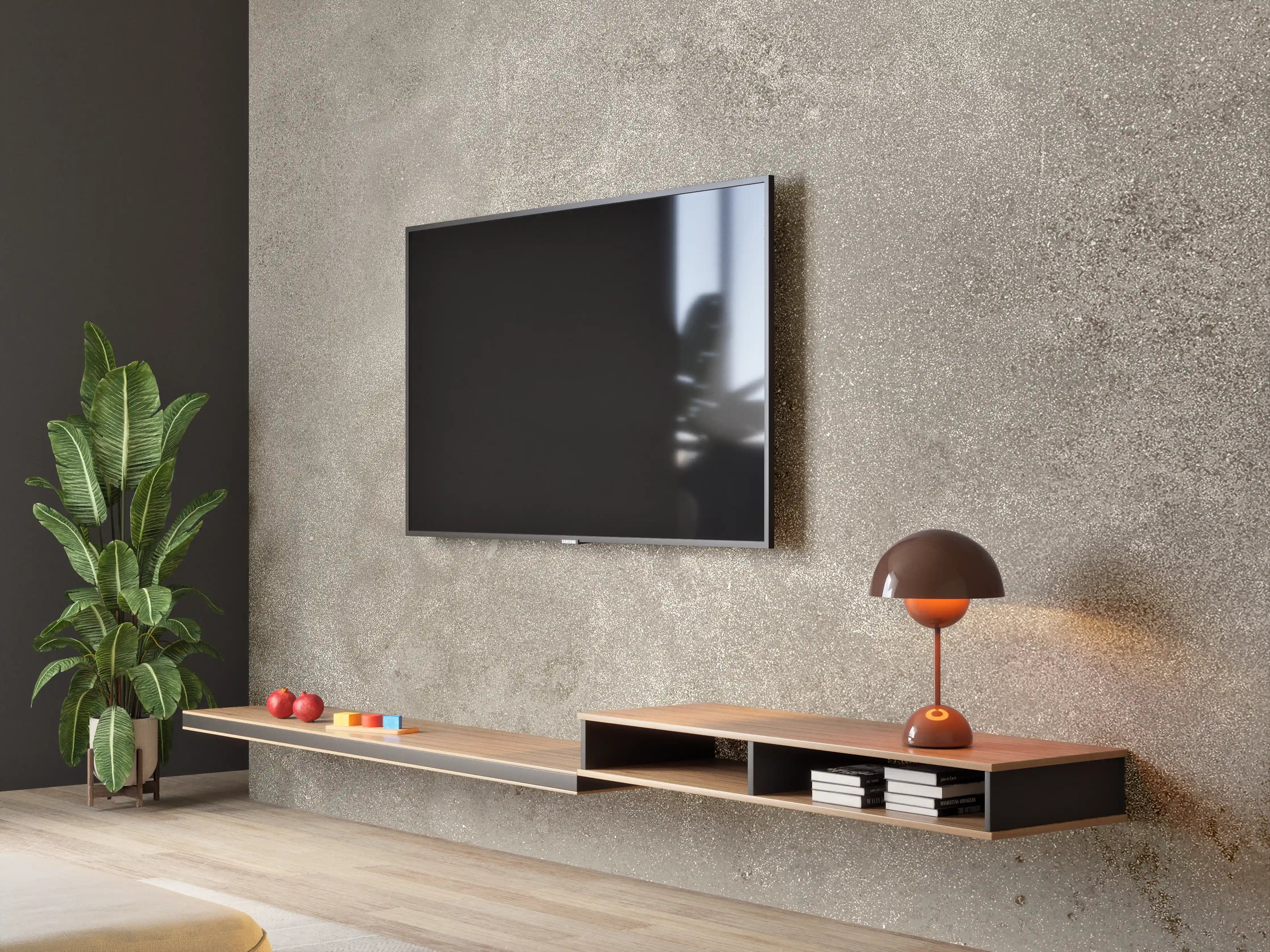 Wandverkleidung Wohnzimmer - Graue alte Kalksteinwand
