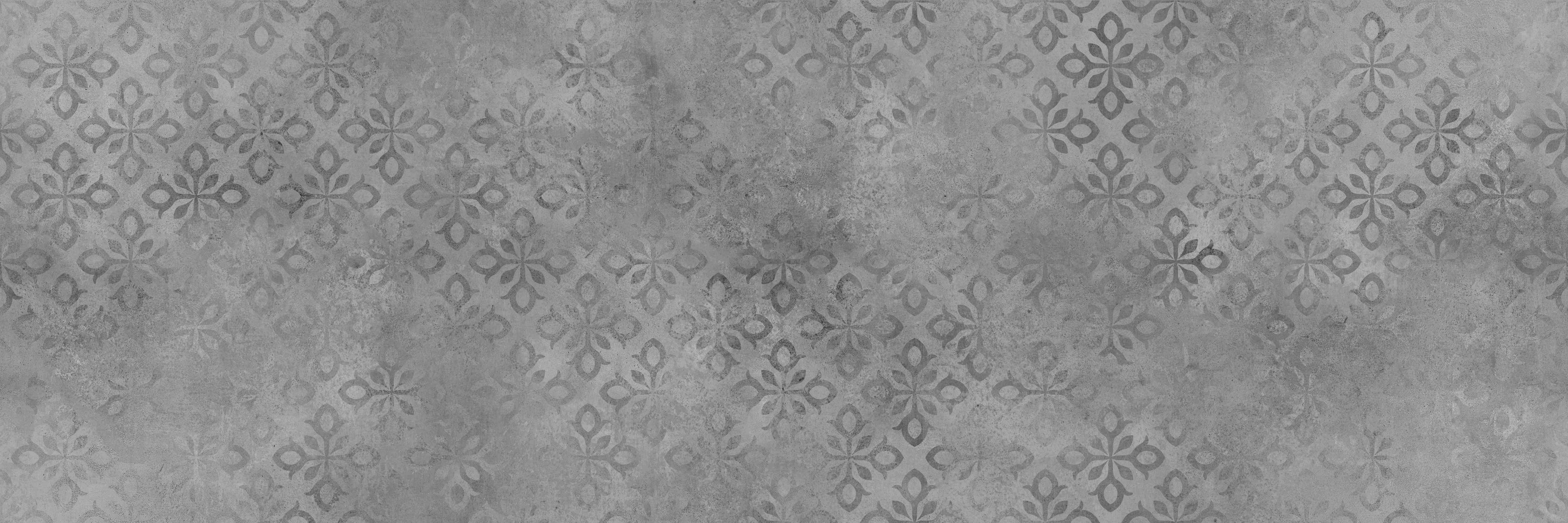 Wandverkleidung Wohnzimmer-Graues Ornament Muster 