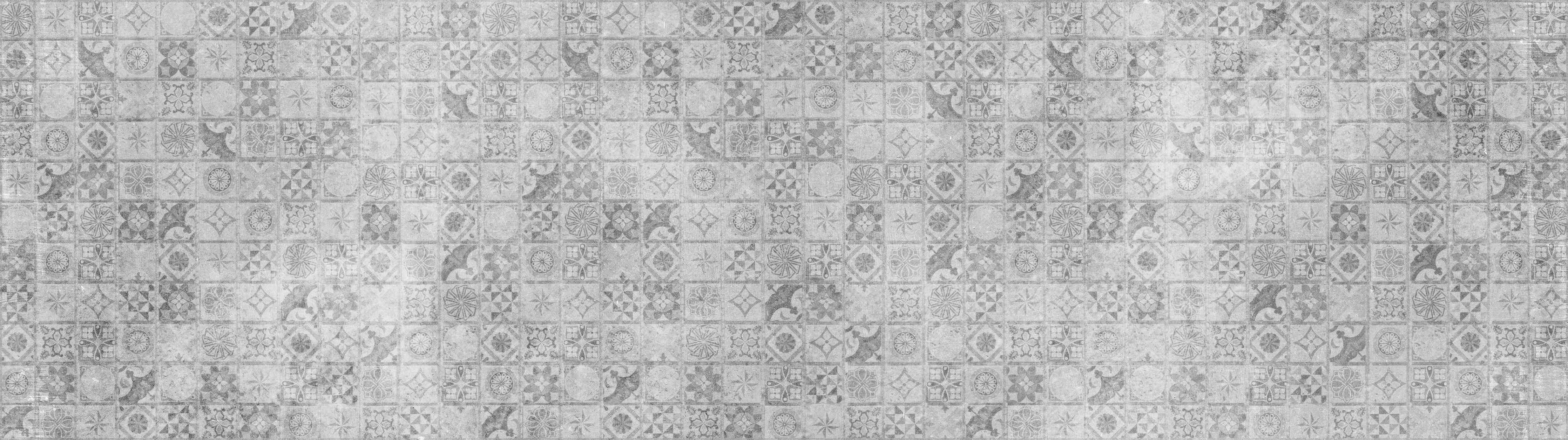 Wandverkleidung Wohnzimmer-Graues weißes Mosaikmotiv