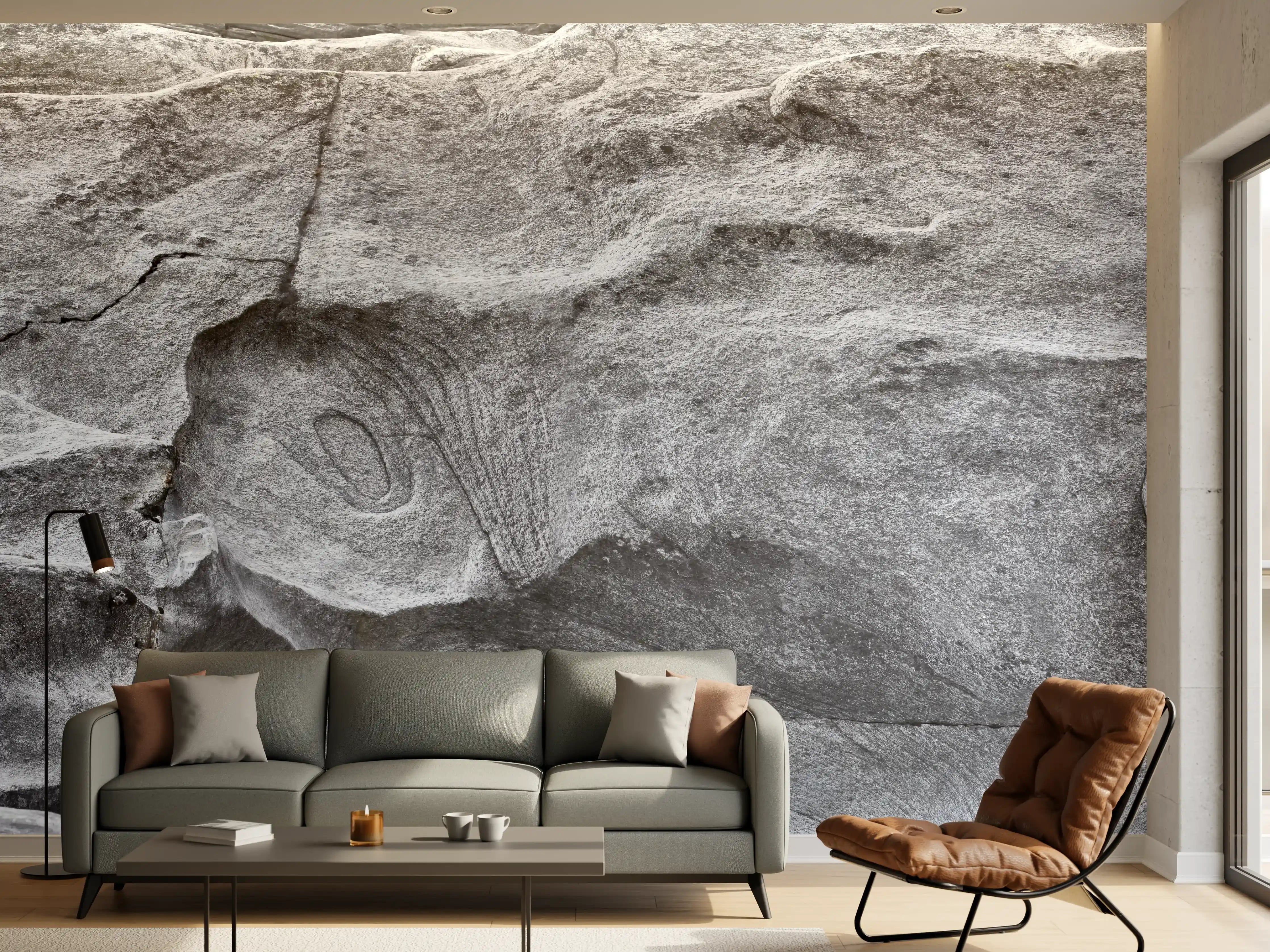 Wandverkleidung Wohnzimmer - Grauschattierter Verzasca-Felsen