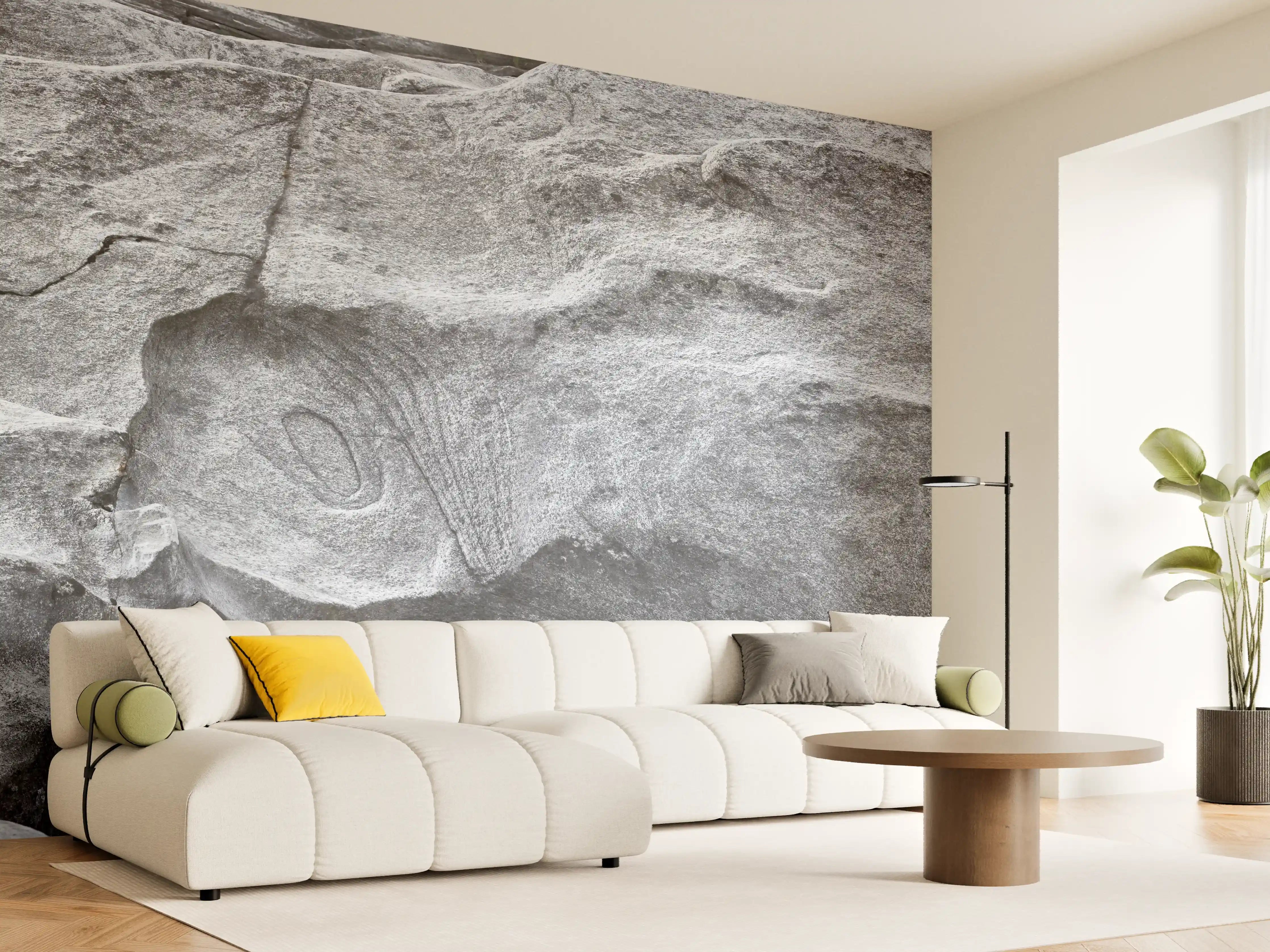 Wandverkleidung Wohnzimmer - Grauschattierter Verzasca-Felsen