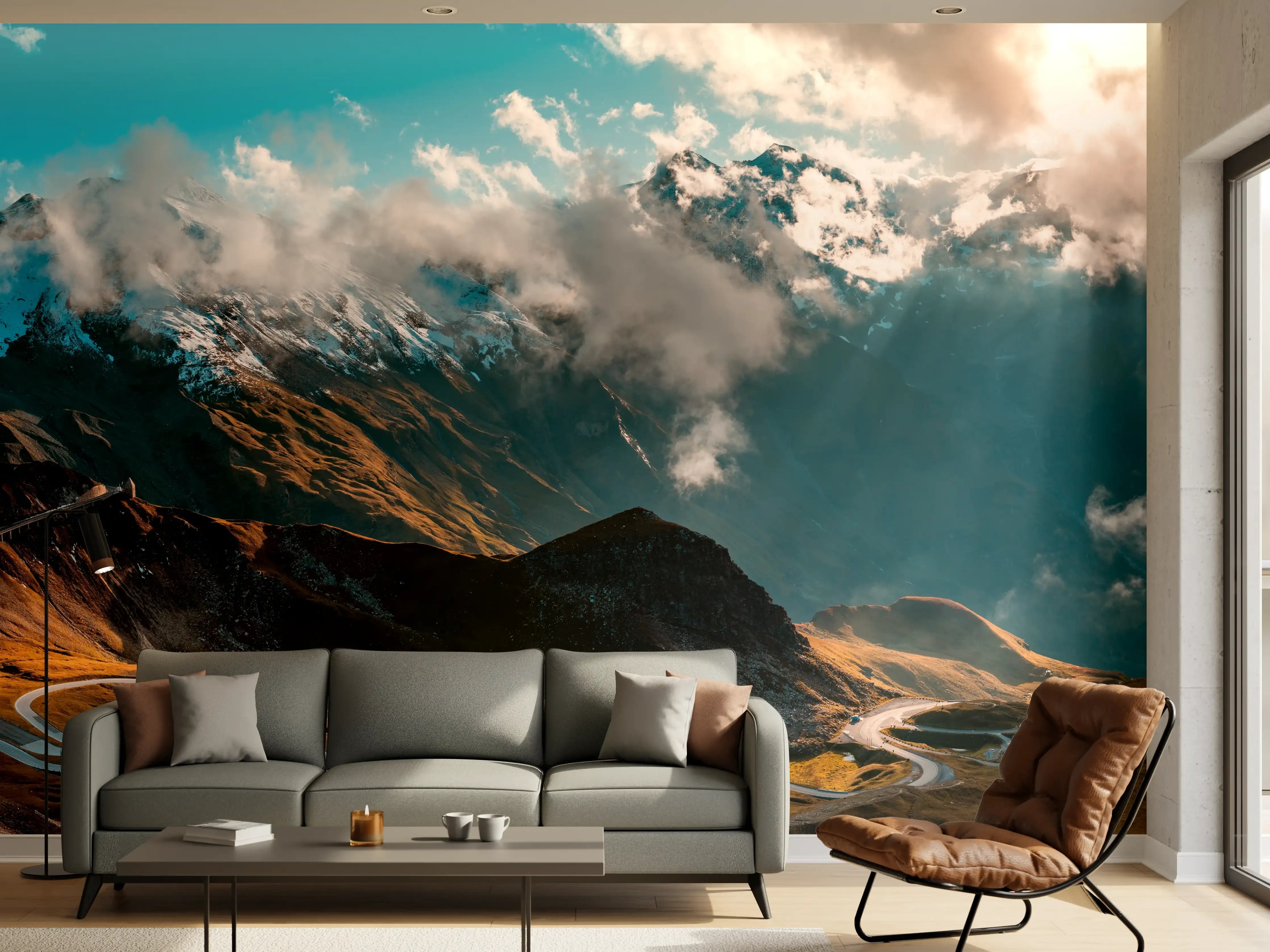 Wandverkleidung Wohnzimmer - Großglockner Alpenstraße in Österreich